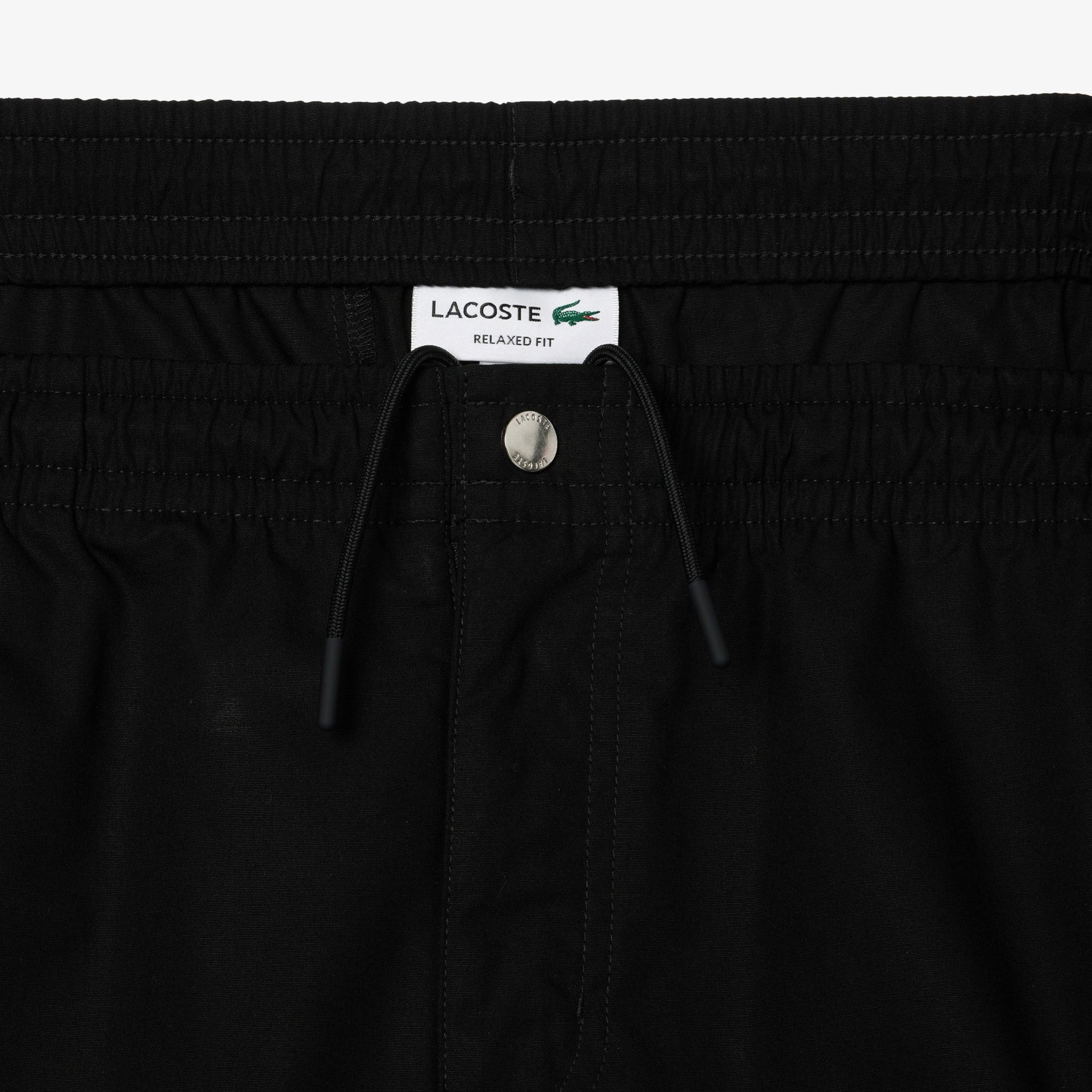 Lacoste Erkek Relaxed Fit Fermuarlı Siyah Şort