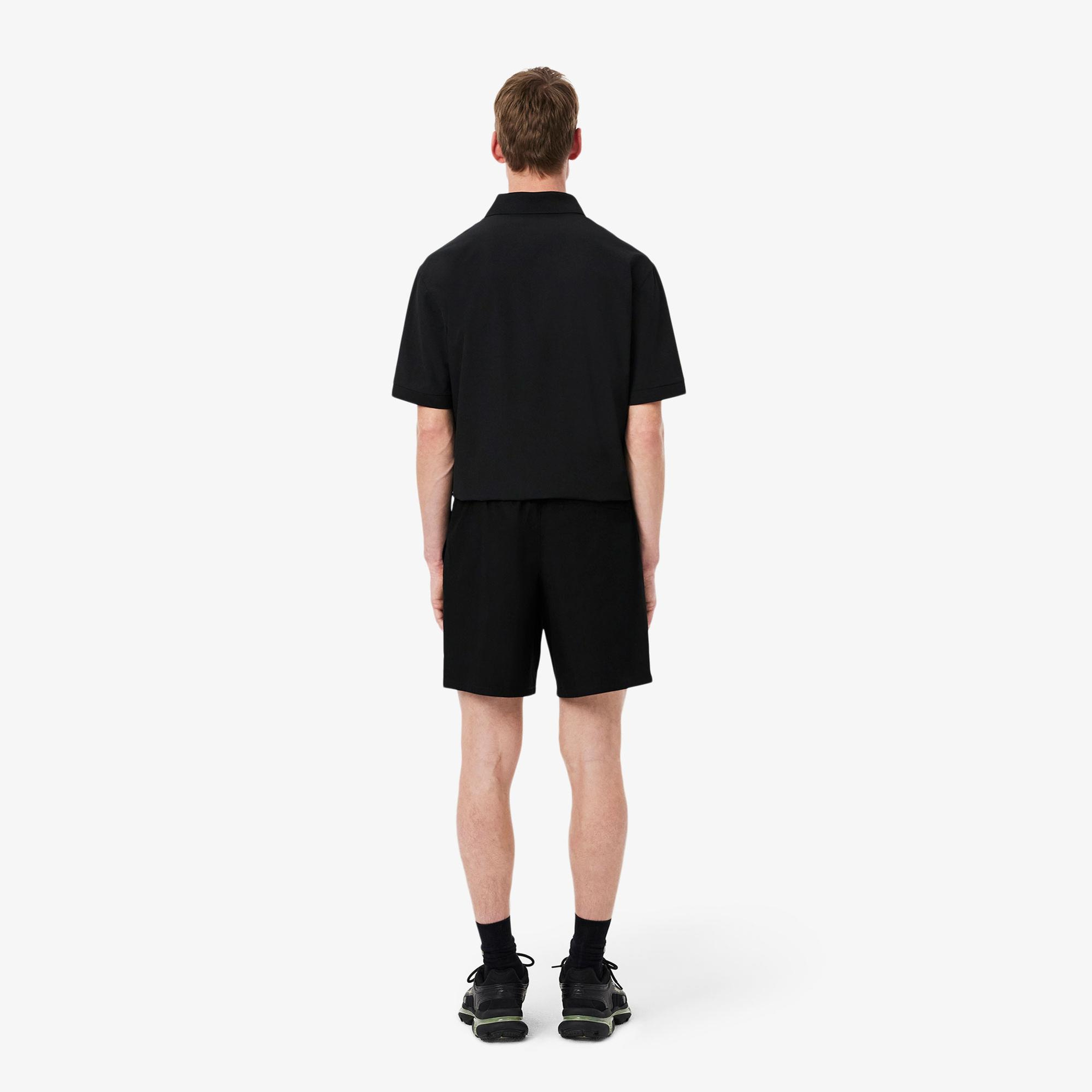 Lacoste Erkek Relaxed Fit Fermuarlı Siyah Şort