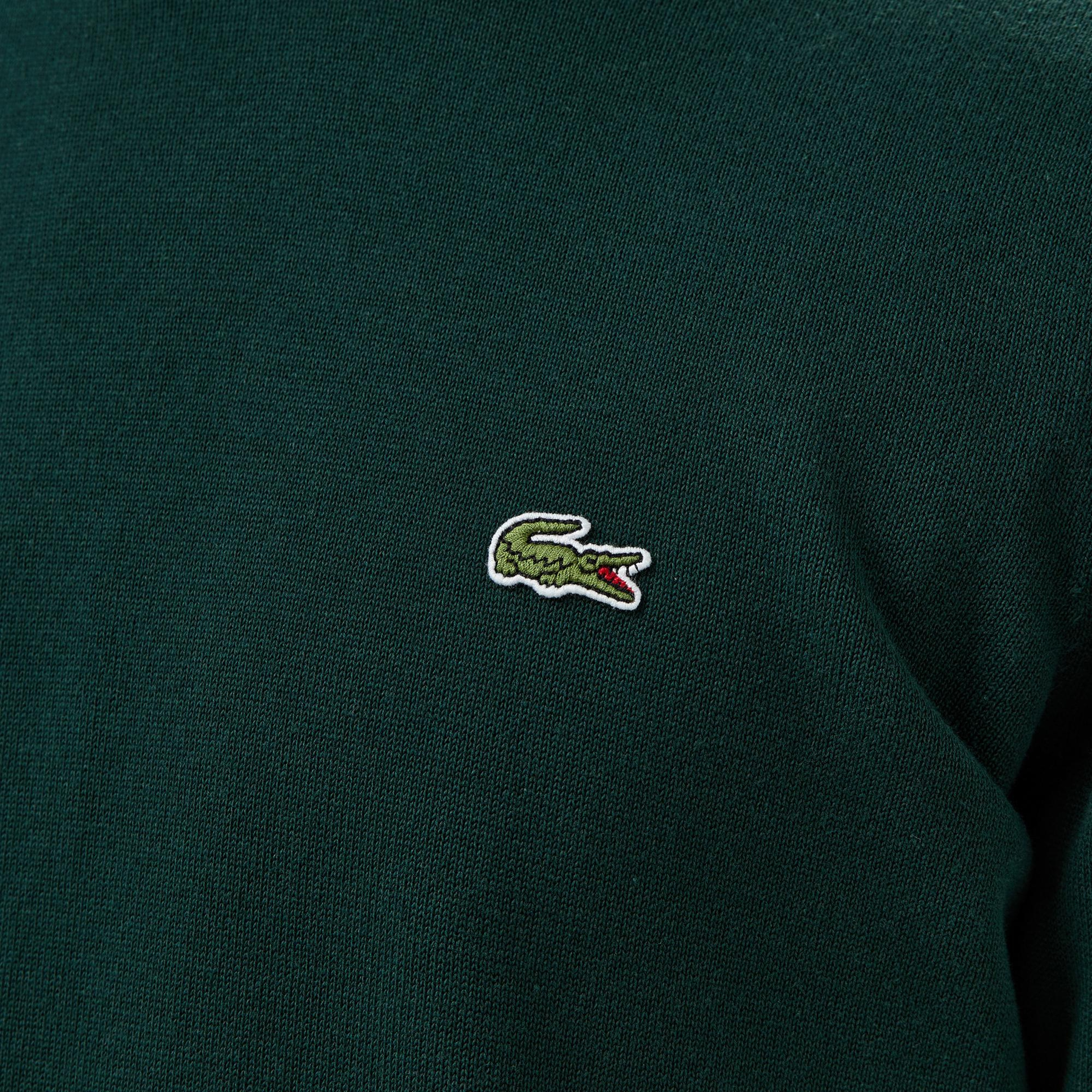 Lacoste Erkek Regular Fit Bisiklet Yaka Koyu Yeşil Kazak