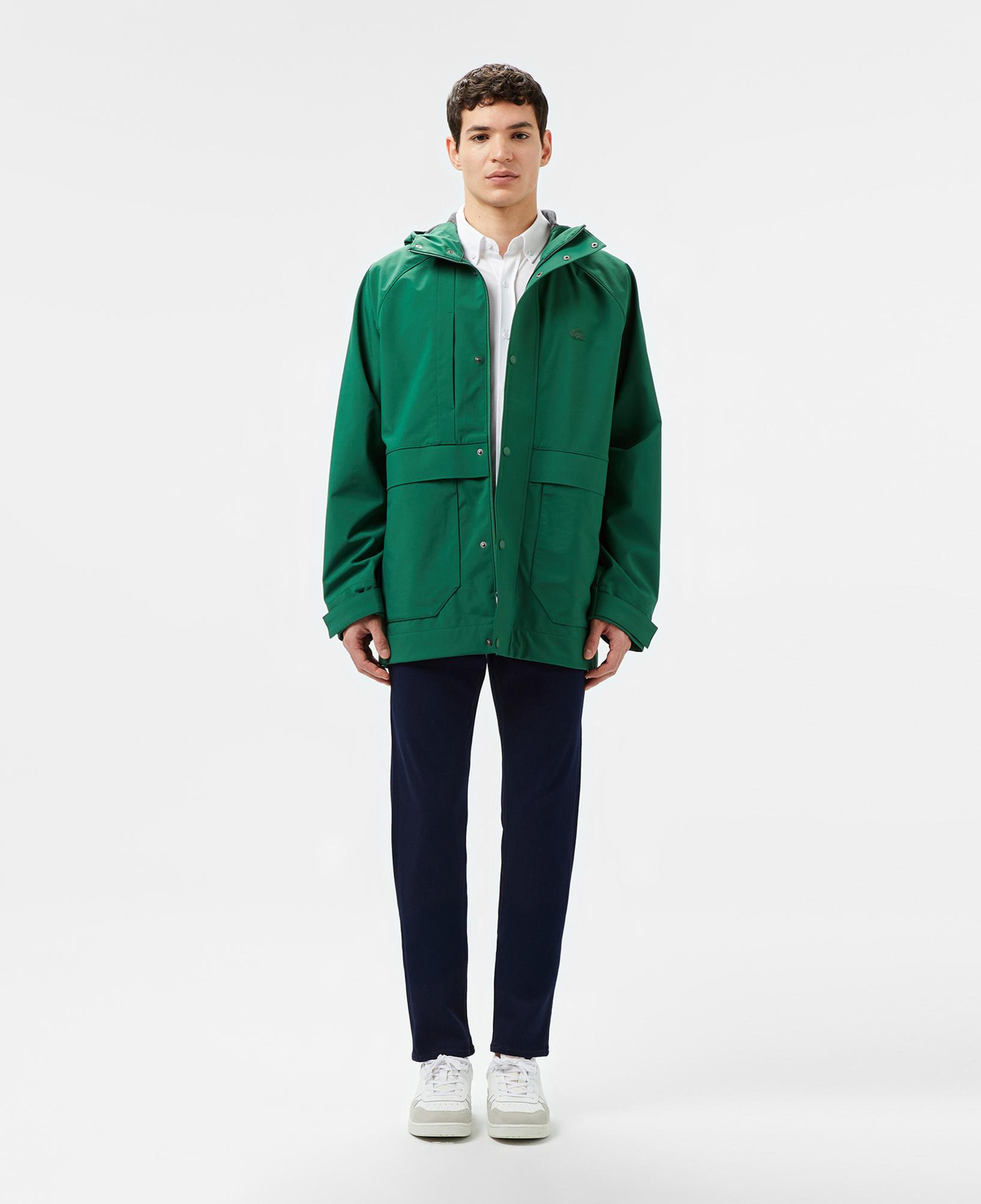 Lacoste Erkek Regular Fit Kapüşonlu Yeşil Yağmurluk