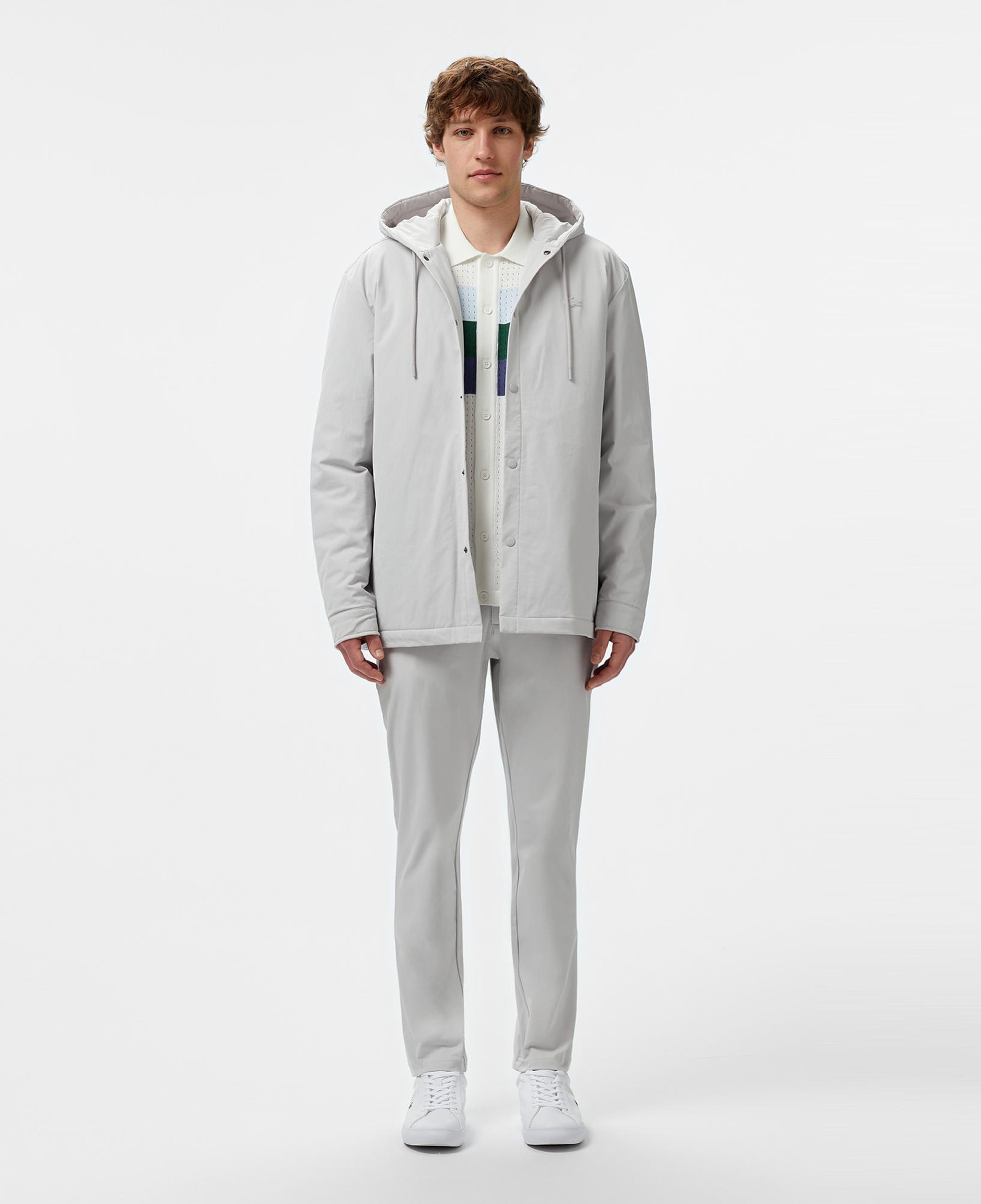 Lacoste Erkek Regular Fit Kapüşonlu Gri Ceket