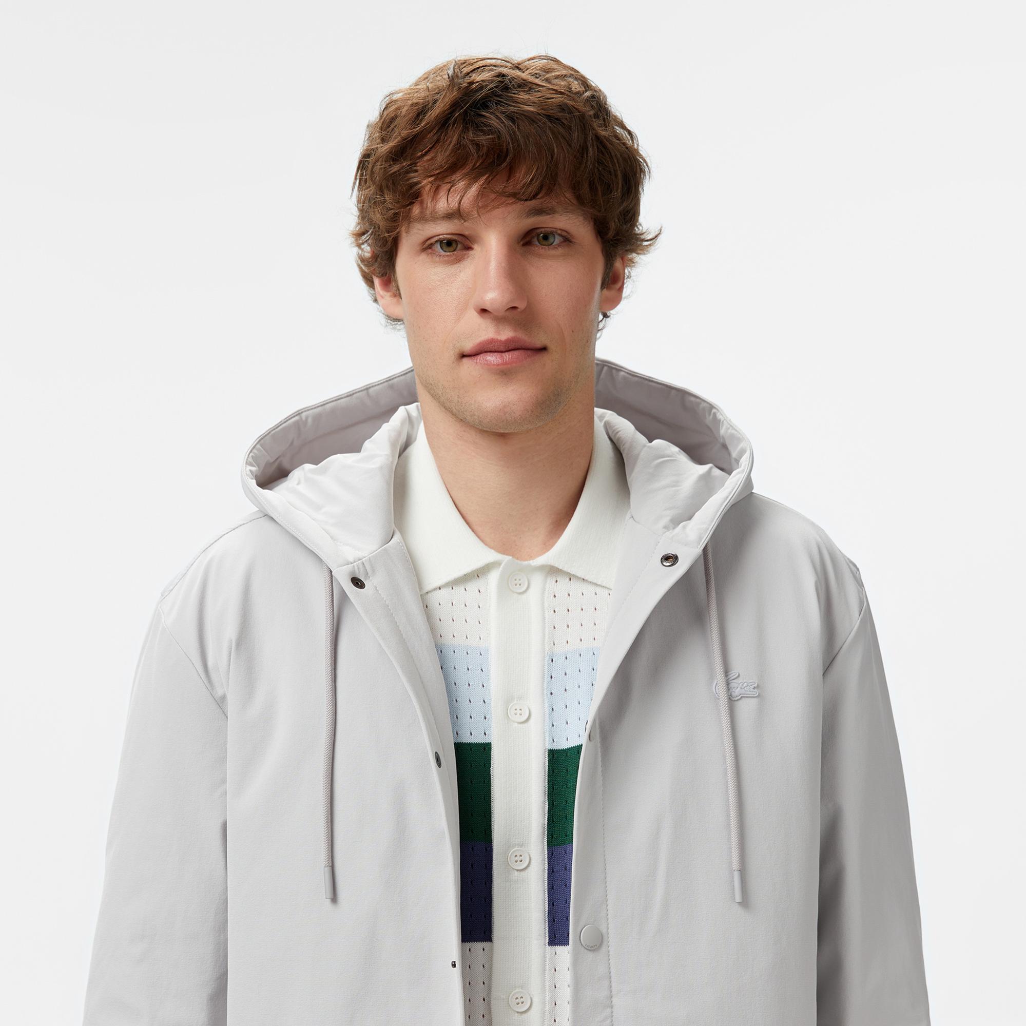 Lacoste Erkek Regular Fit Kapüşonlu Gri Ceket