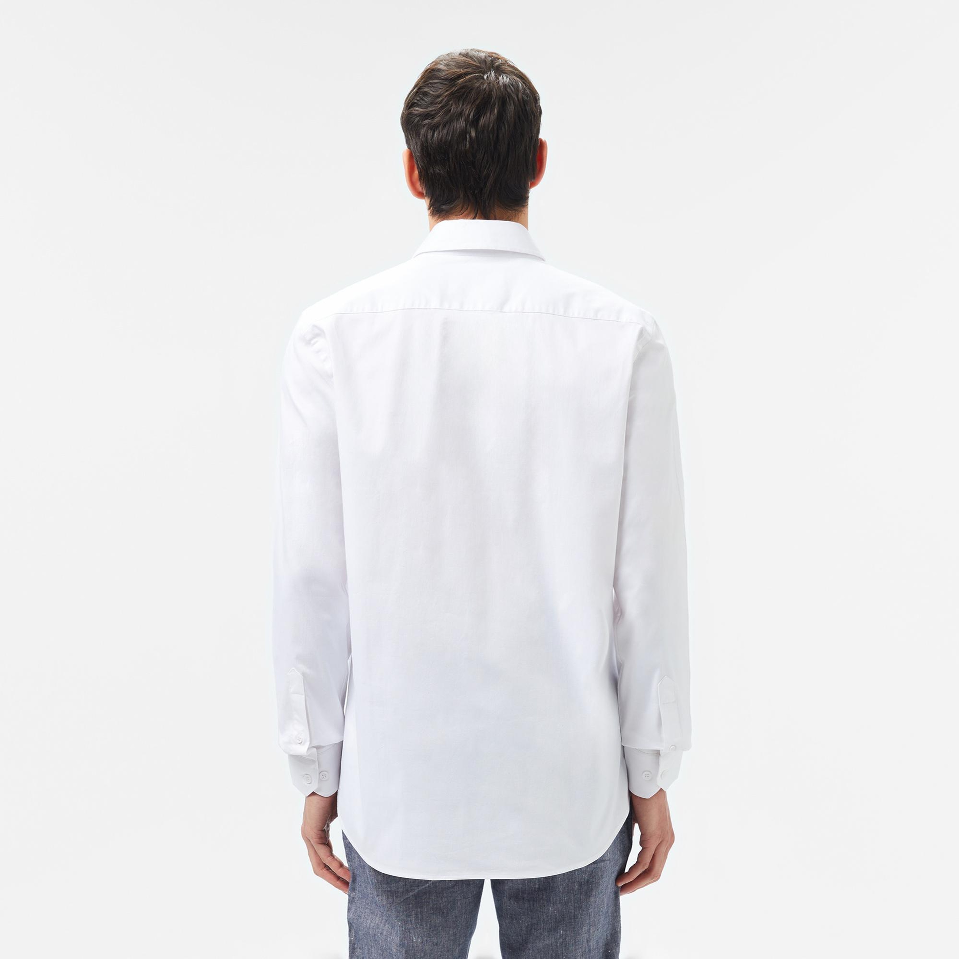 Lacoste Erkek Slim Fit Beyaz Gömlek