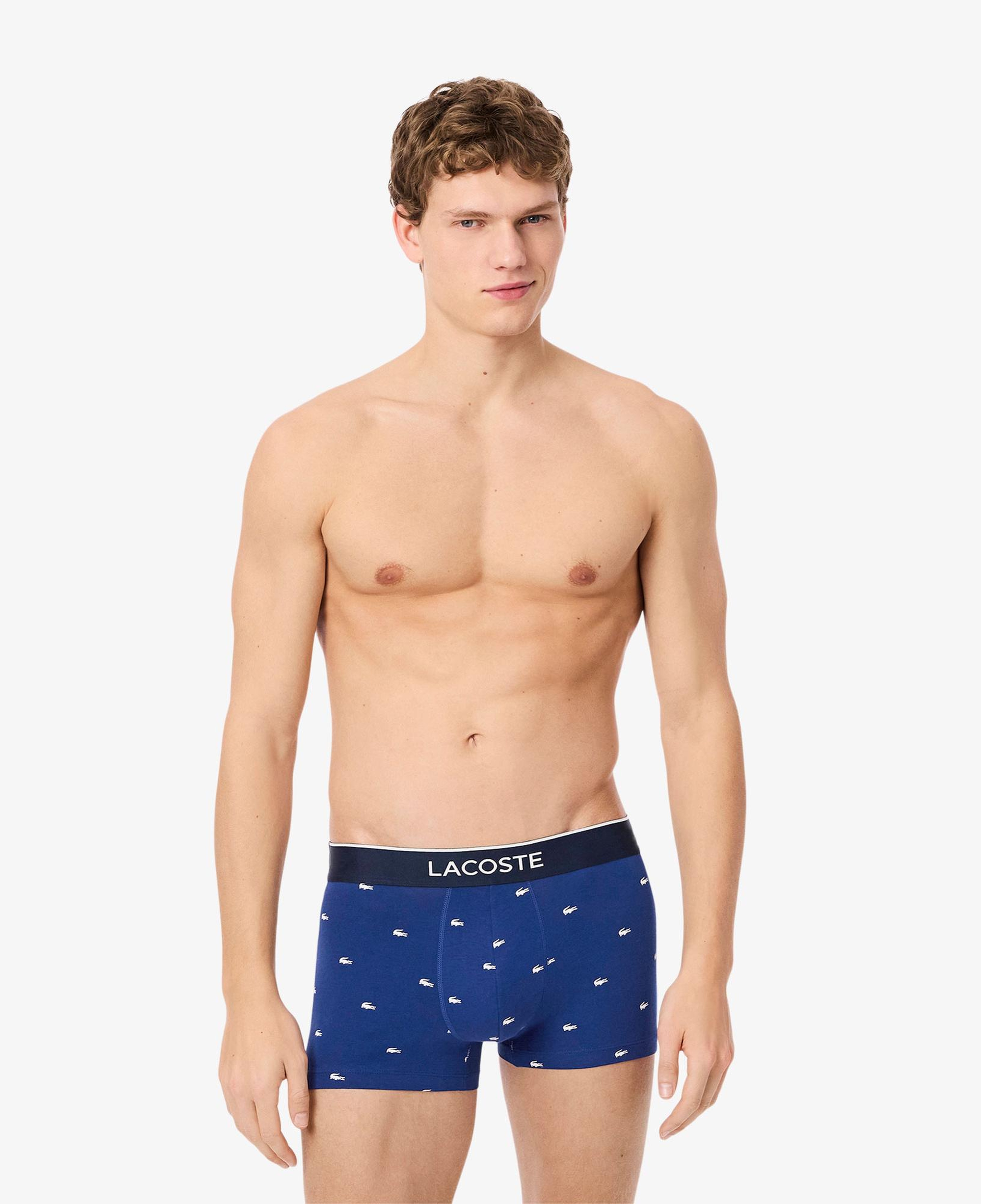 Lacoste Erkek Desenli 3'lü Renkli Boxer