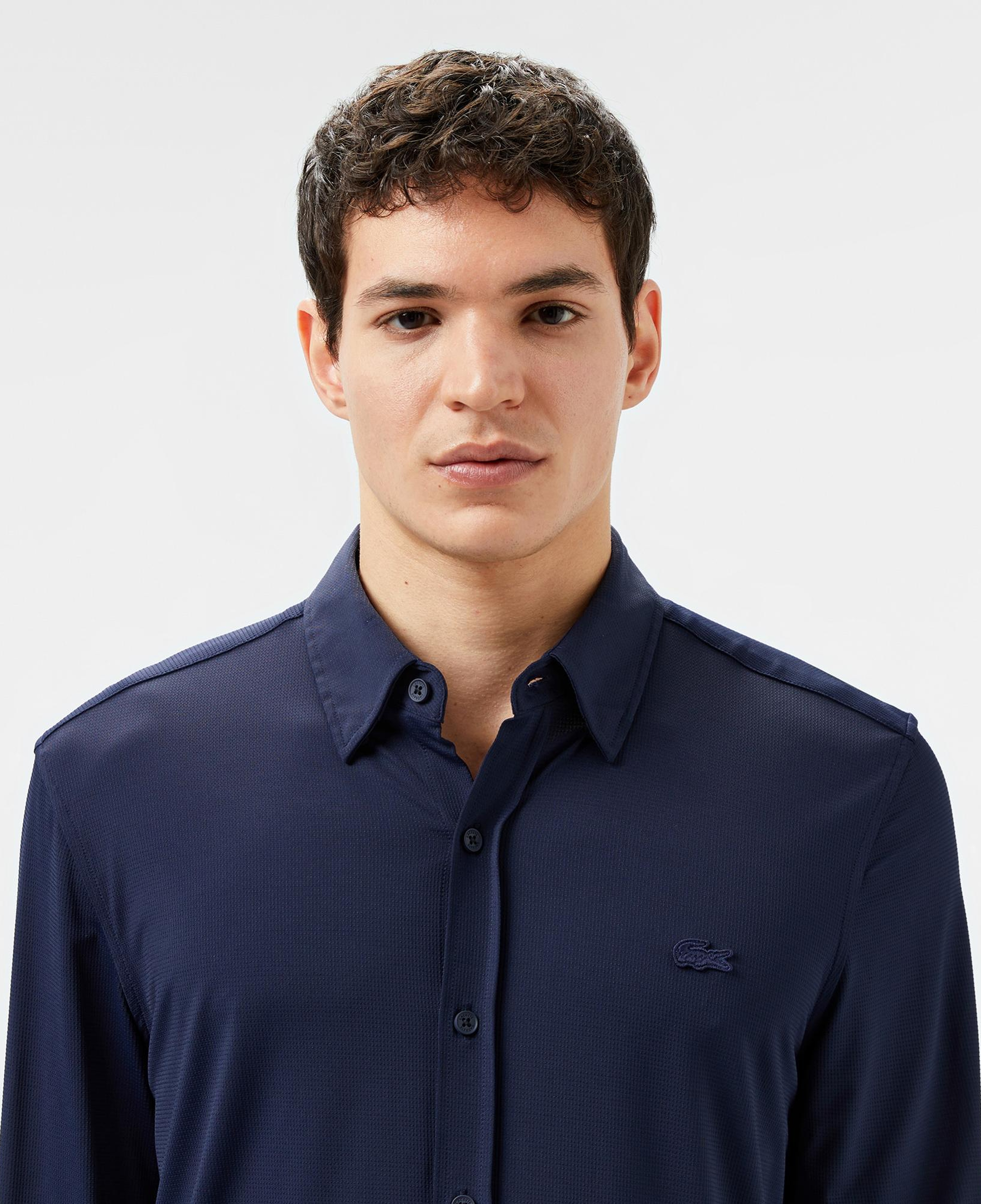 Lacoste Erkek Slim Fit Lacivert Gömlek