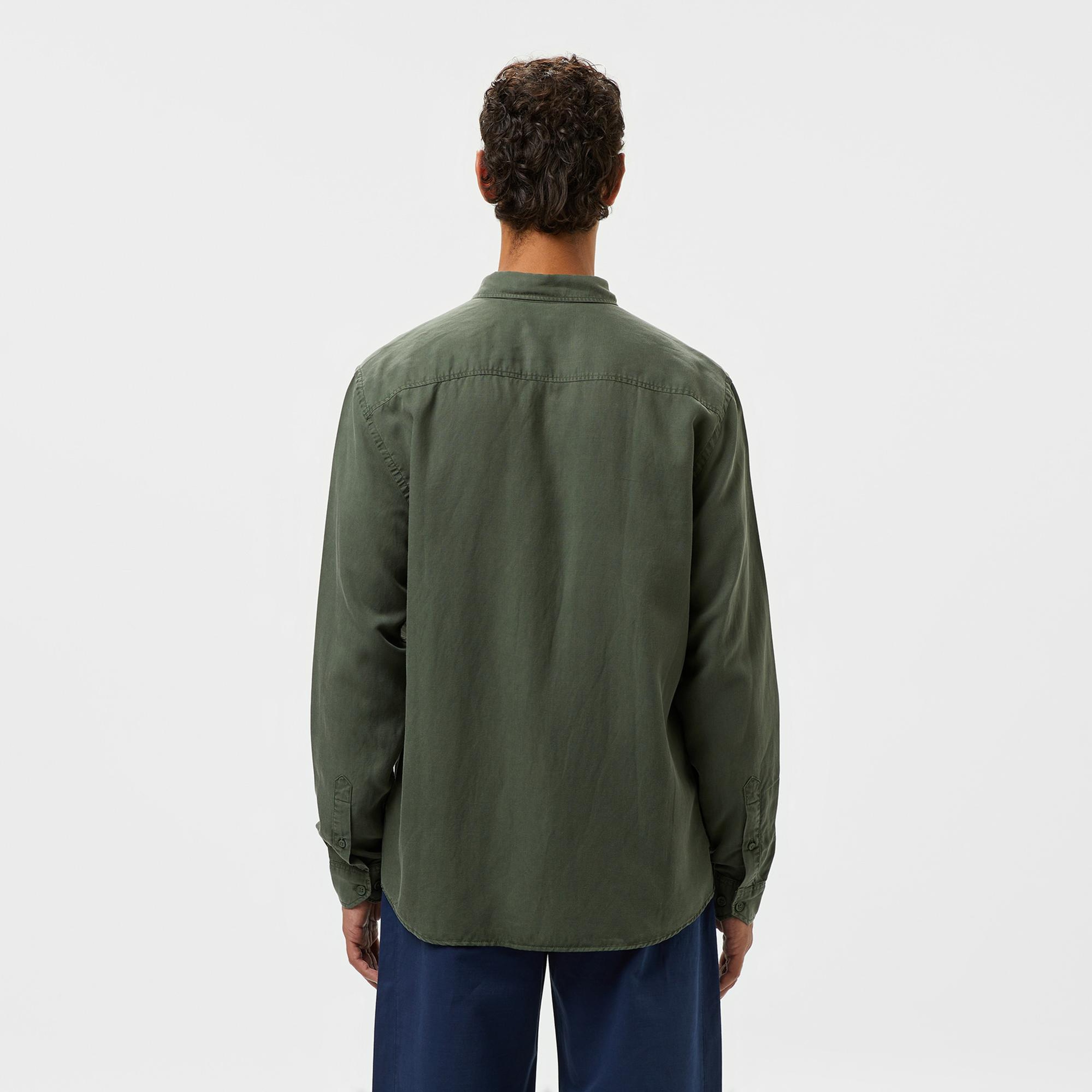 Lacoste Erkek Slim Fit Düğmeli Yaka Haki Gömlek