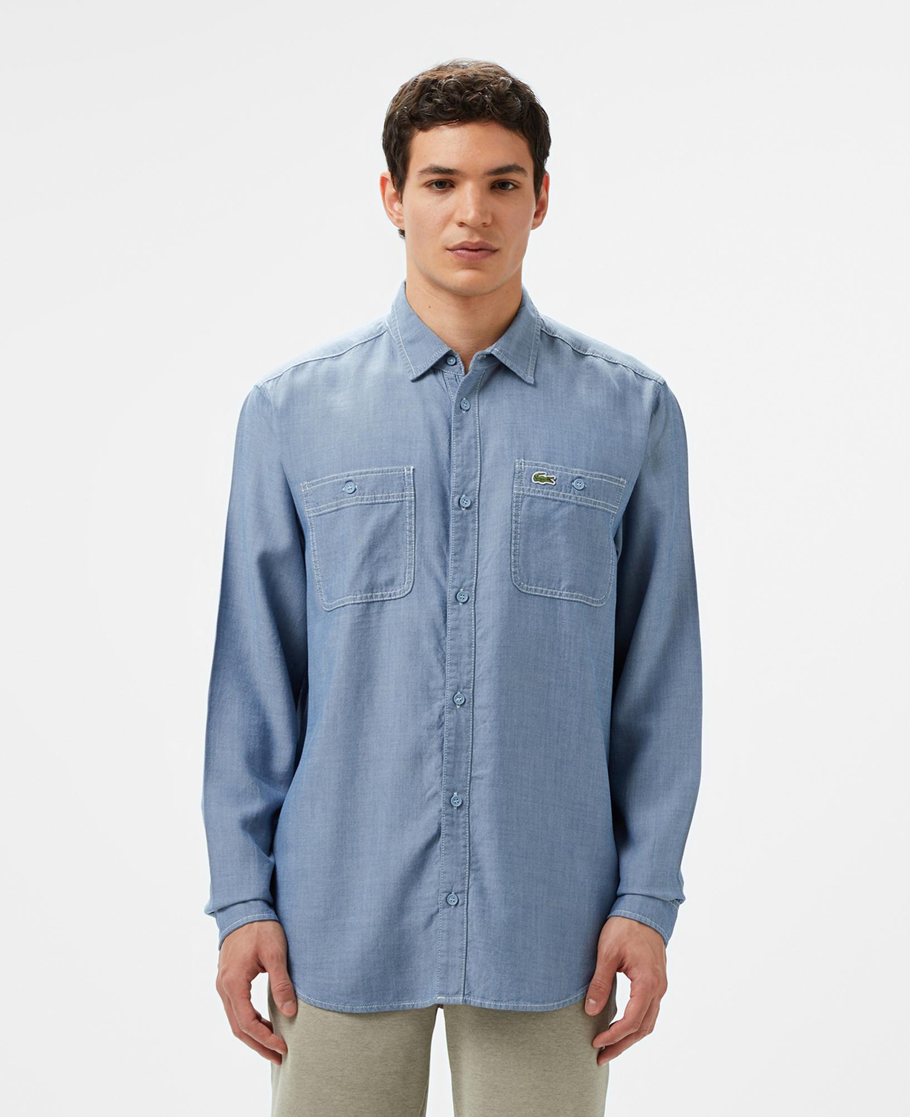 Lacoste Erkek Regular Fit Liyosel Mavi Gömlek