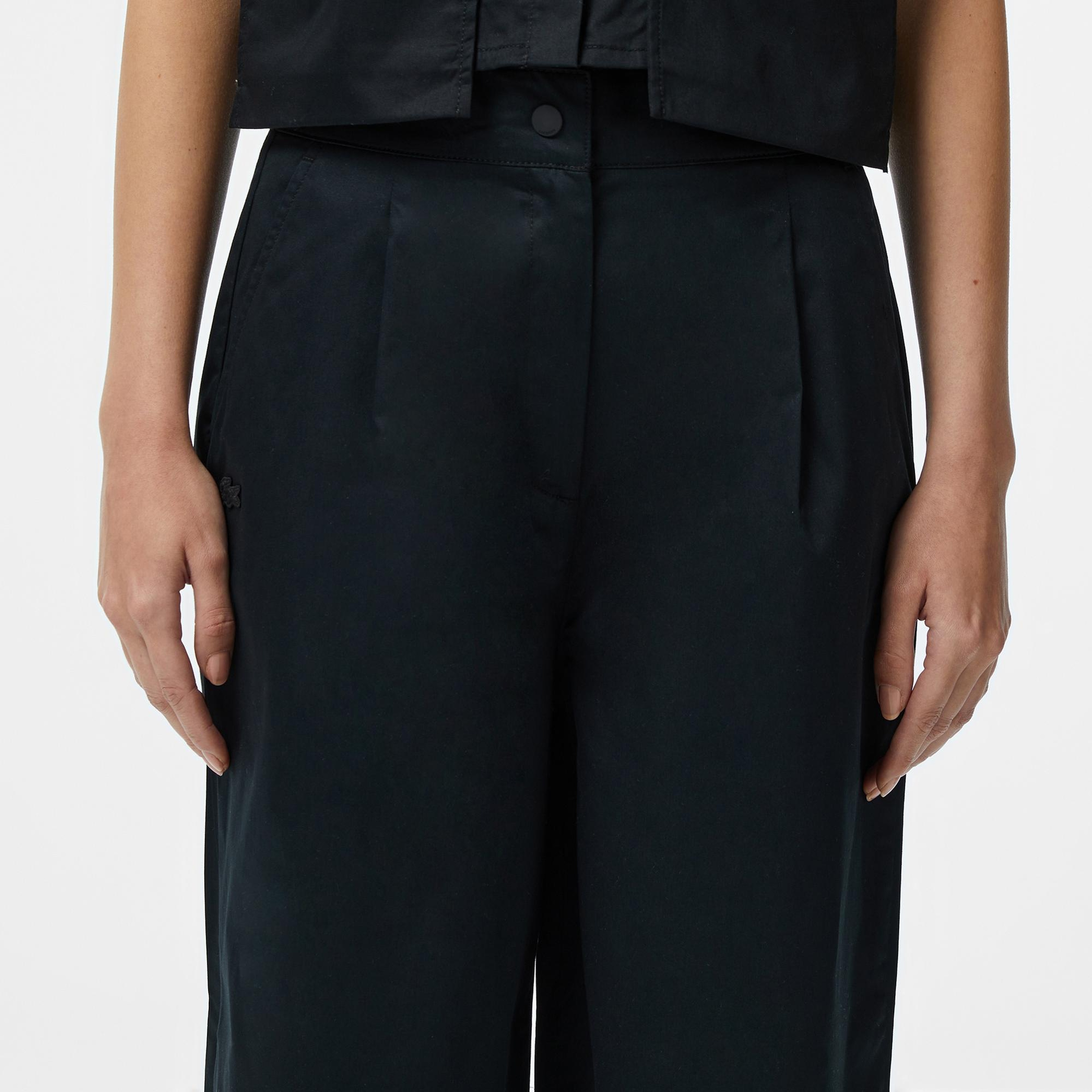 Lacoste Kadın Relaxed Fit Siyah Pantolon