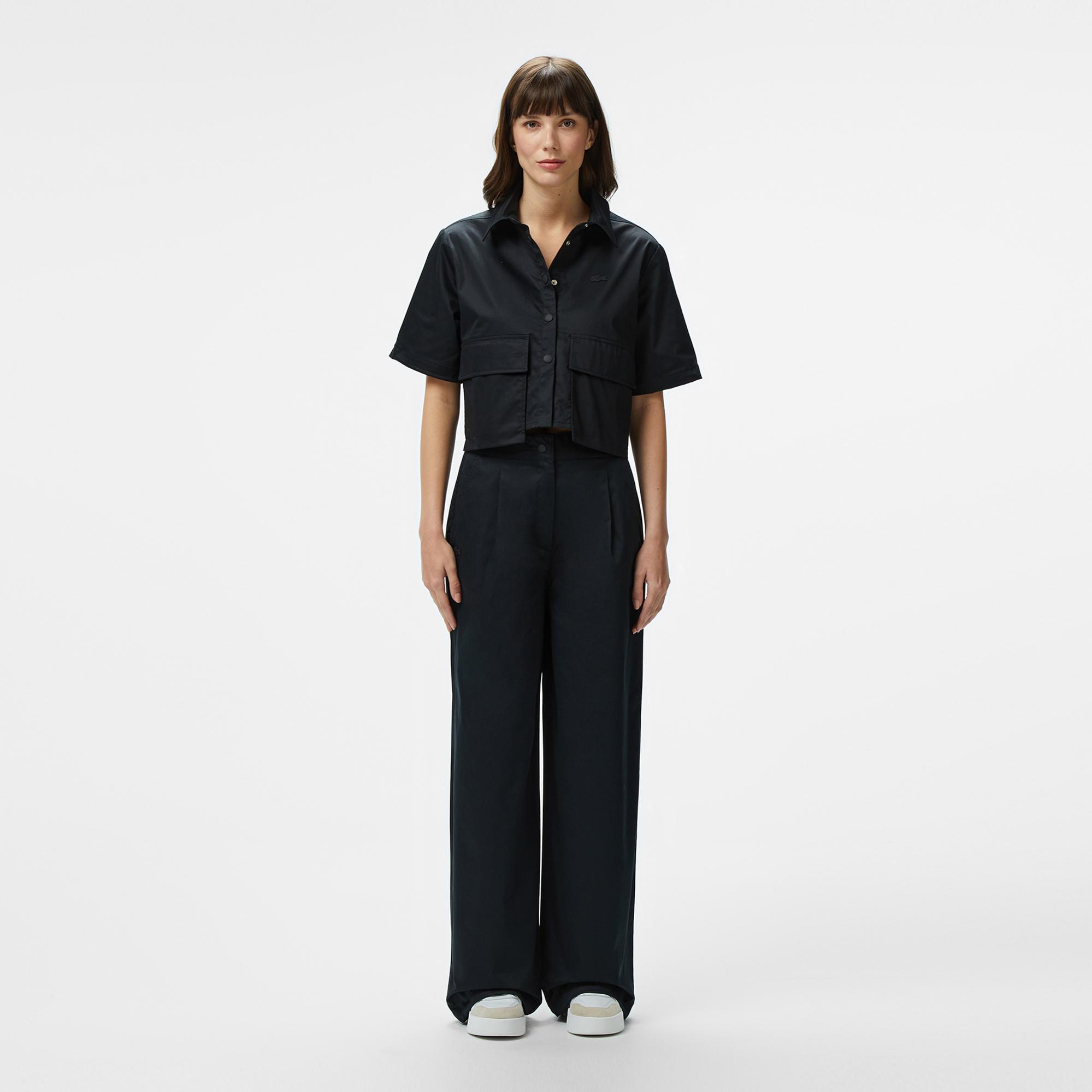 Lacoste Kadın Relaxed Fit Siyah Pantolon