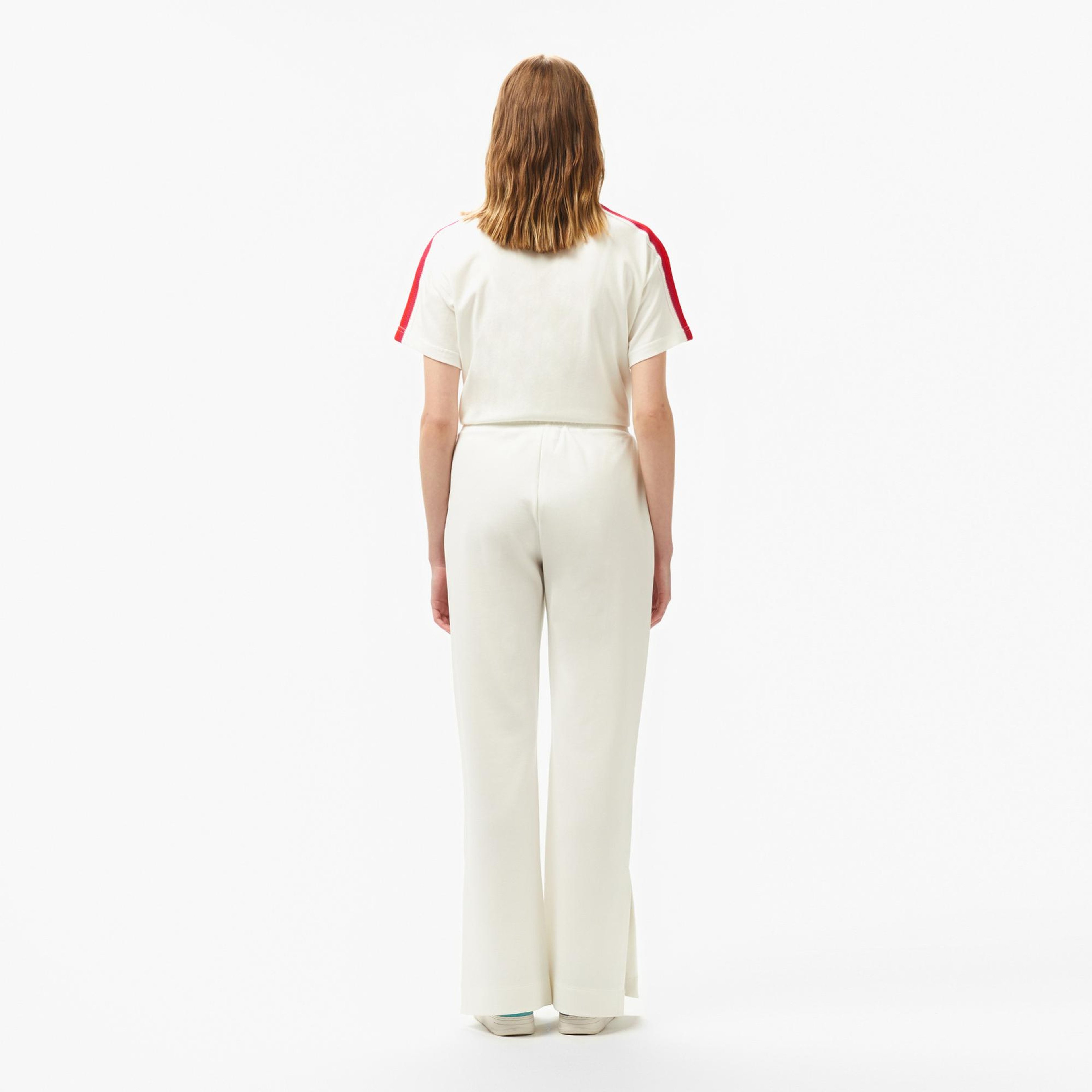 Lacoste Kadın Relaxed Fit Beyaz Pantolon