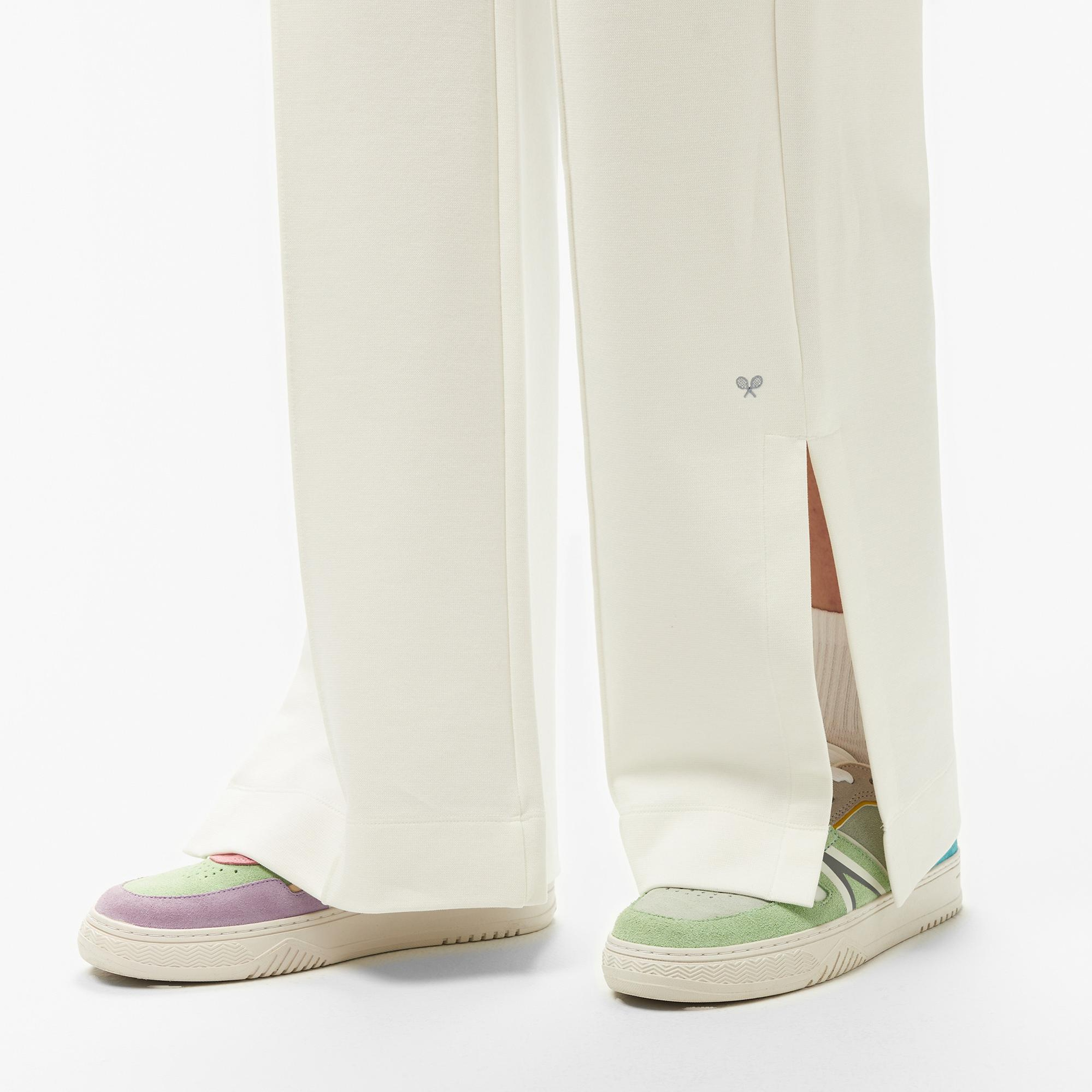 Lacoste Kadın Relaxed Fit Beyaz Pantolon