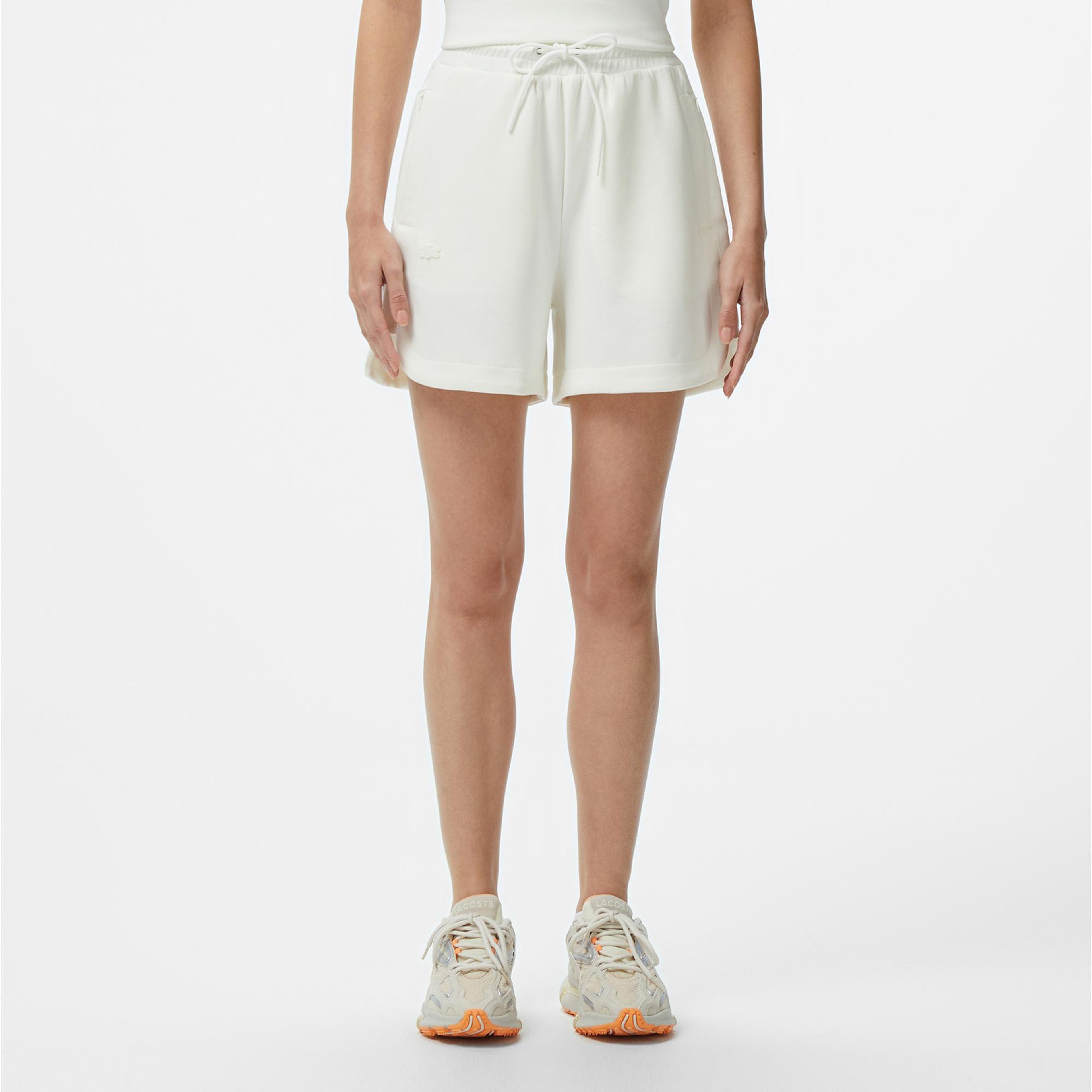 Lacoste Kadın Relaxed Fit Beyaz Şort
