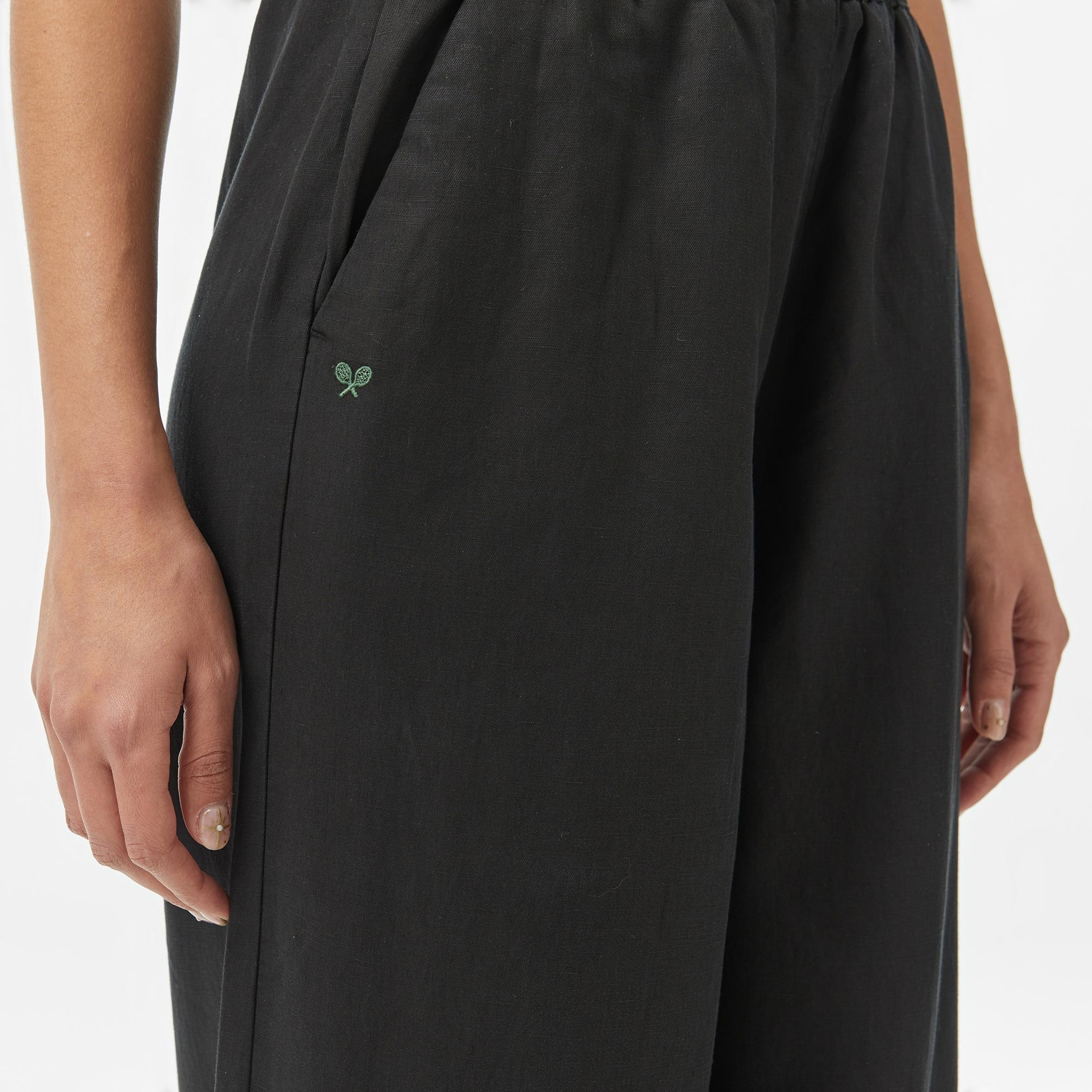 Lacoste Kadın Relaxed Fit Siyah Pantolon