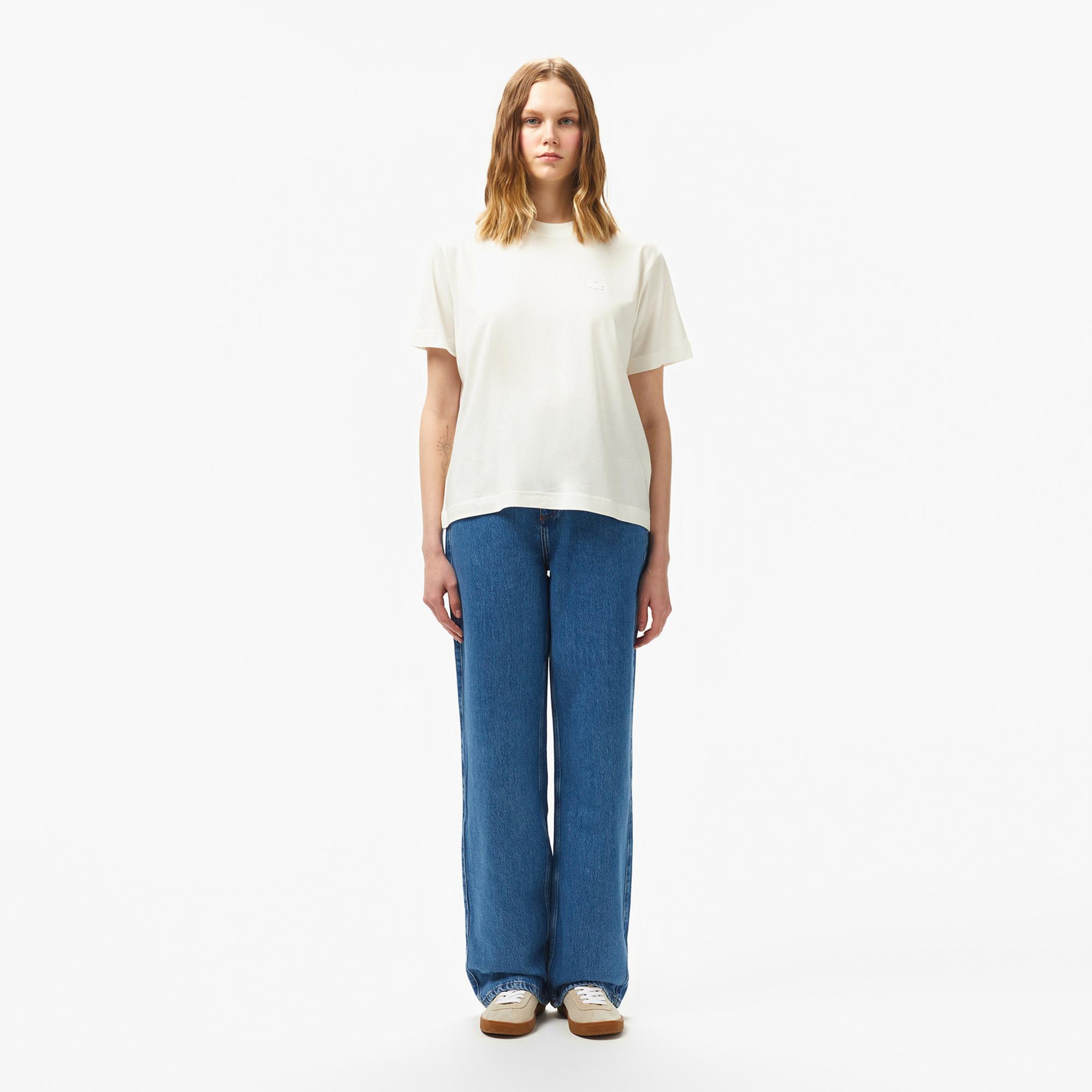 Lacoste Kadın Mavi Jean Pantolon