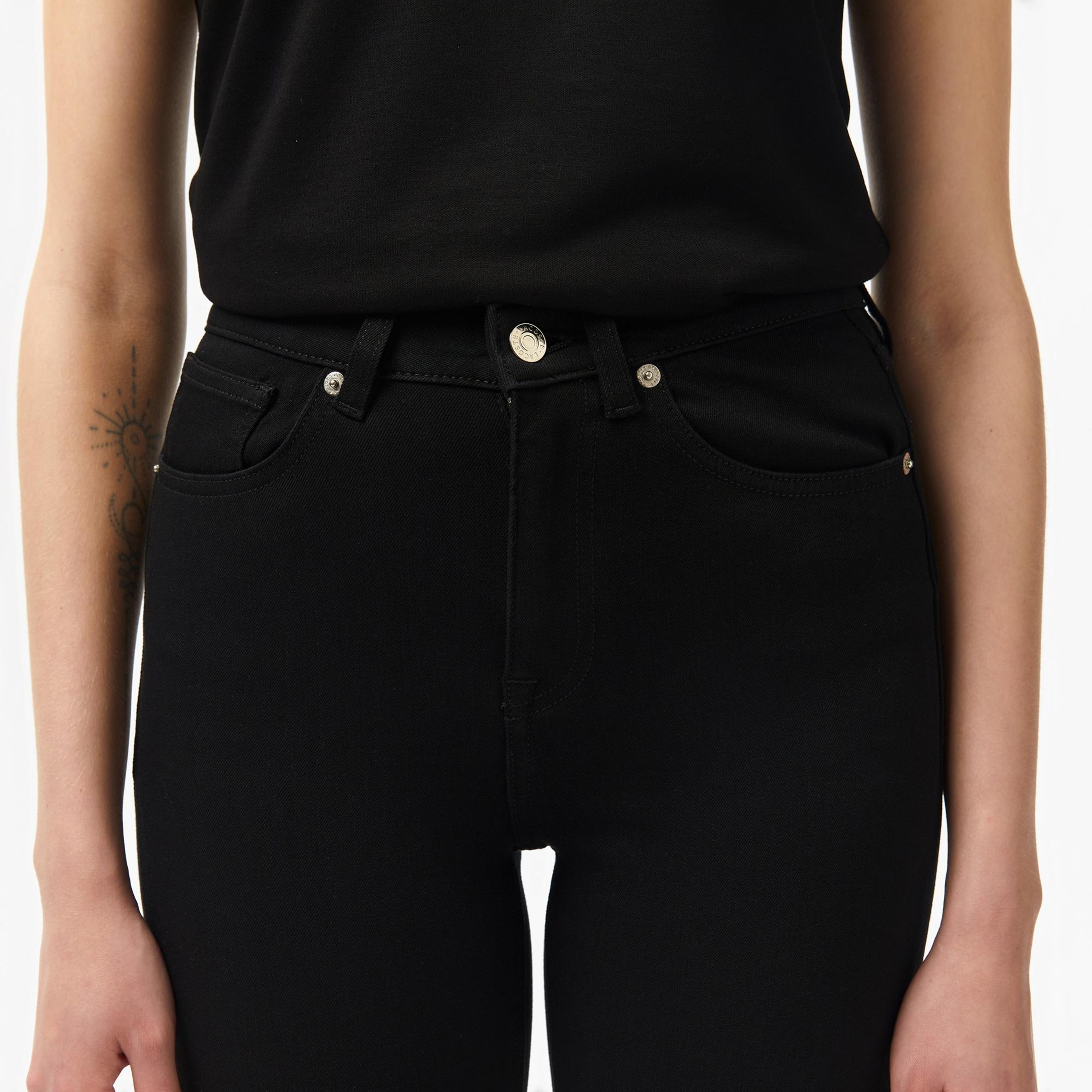 Lacoste Kadın Skinny Fit Siyah Jean Pantolon