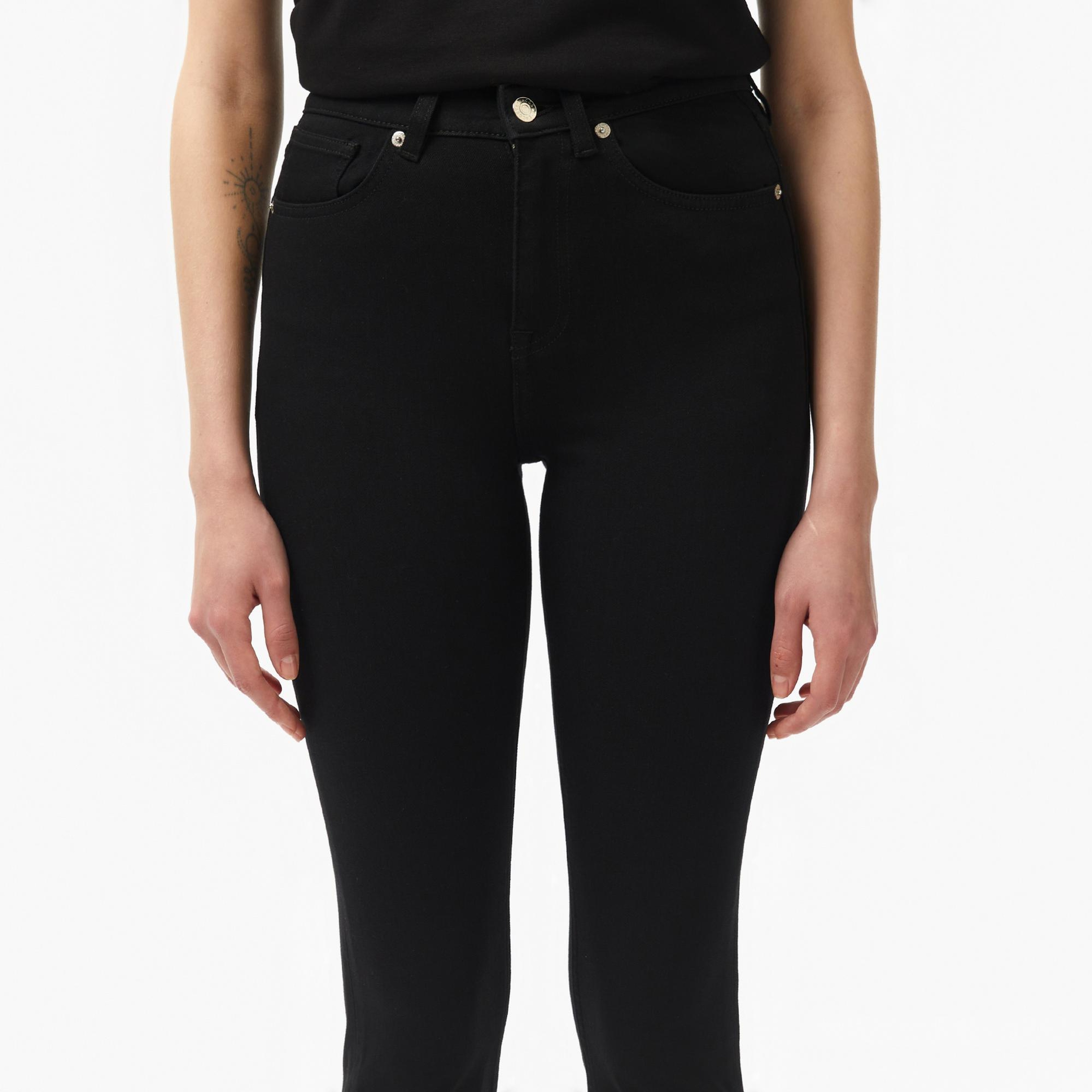 Lacoste Kadın Skinny Fit Siyah Jean Pantolon