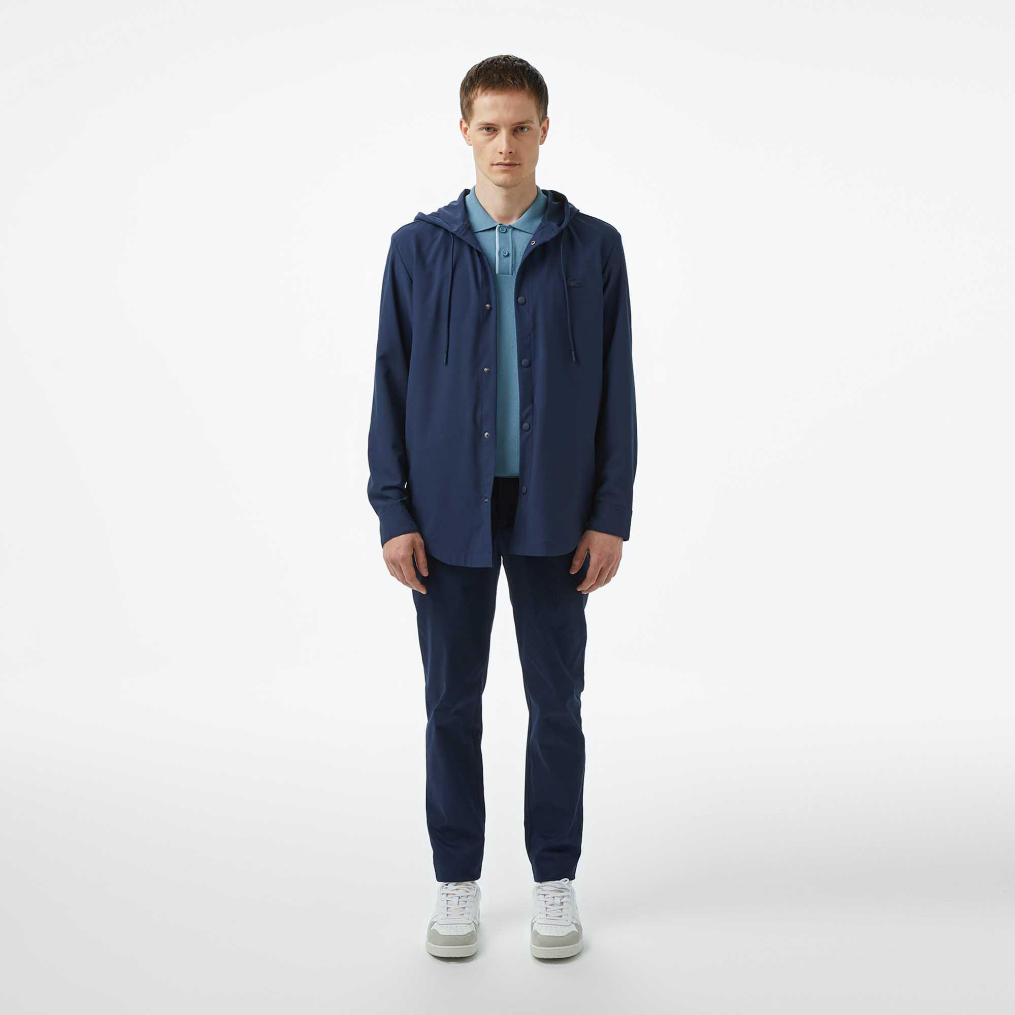 Lacoste Erkek Regular Fit Kapüşonlu Lacivert Ceket