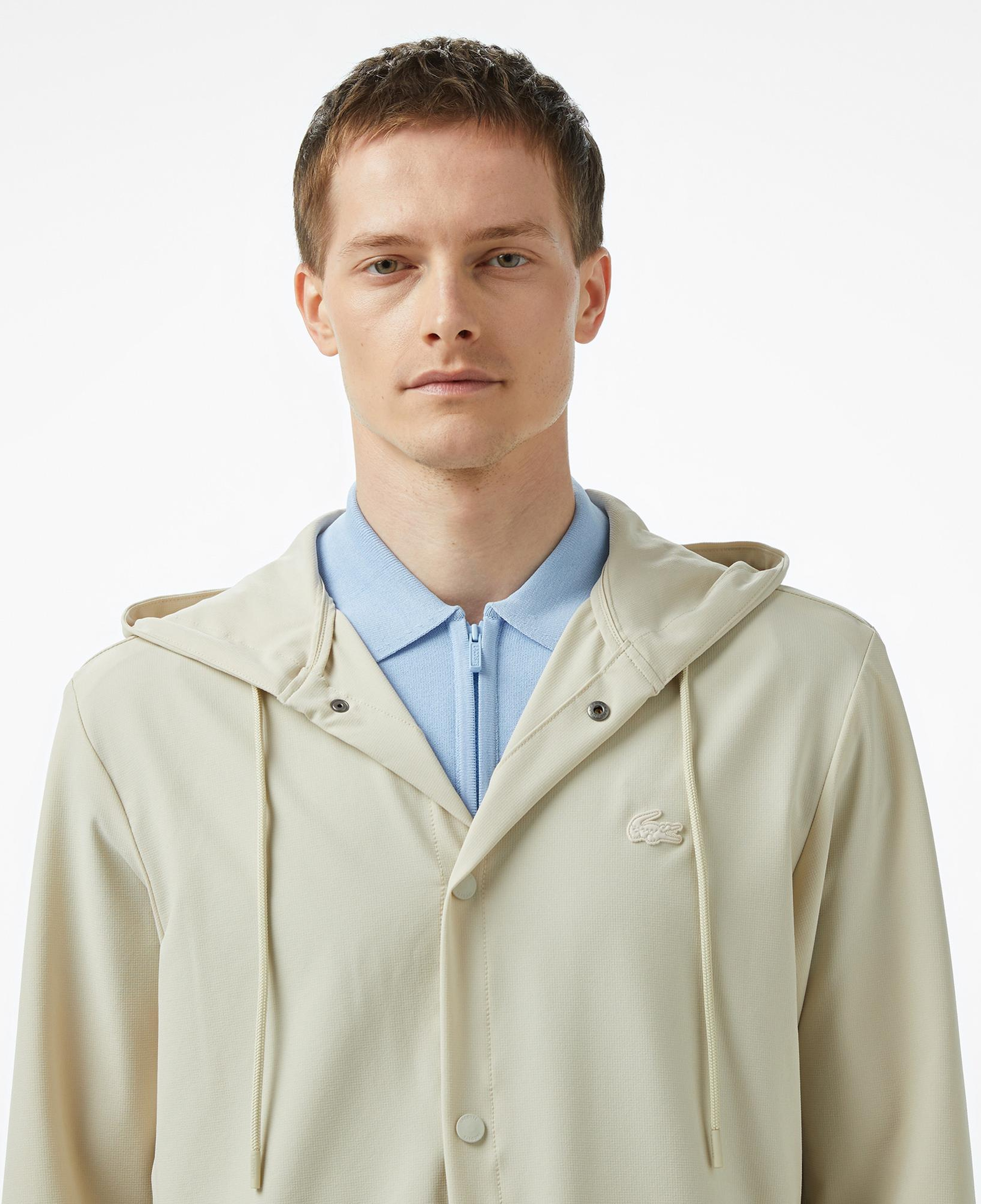 Lacoste Erkek Regular Fit Kapüşonlu Bej Ceket