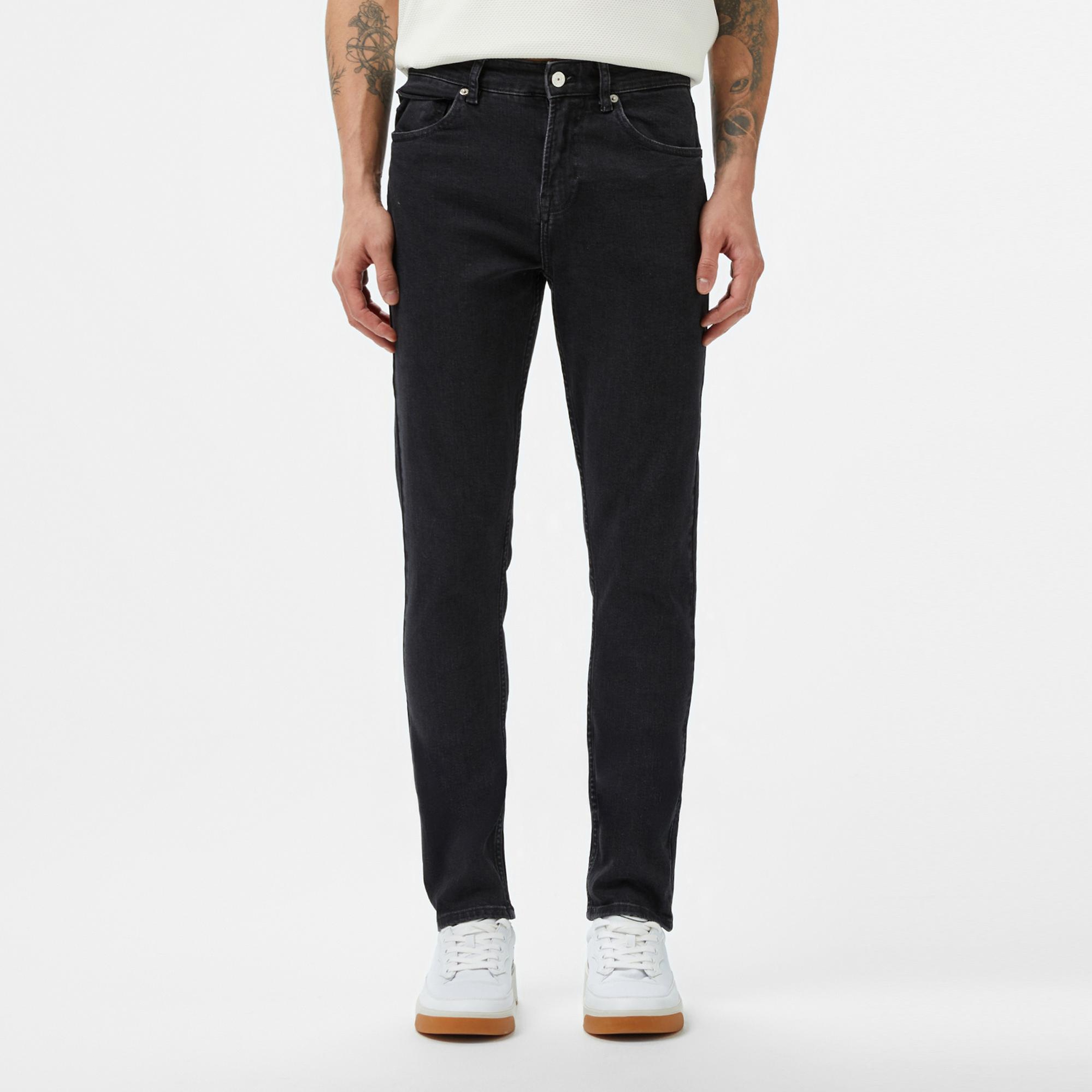 Lacoste Erkek Slim Fit Siyah Jean Pantolon