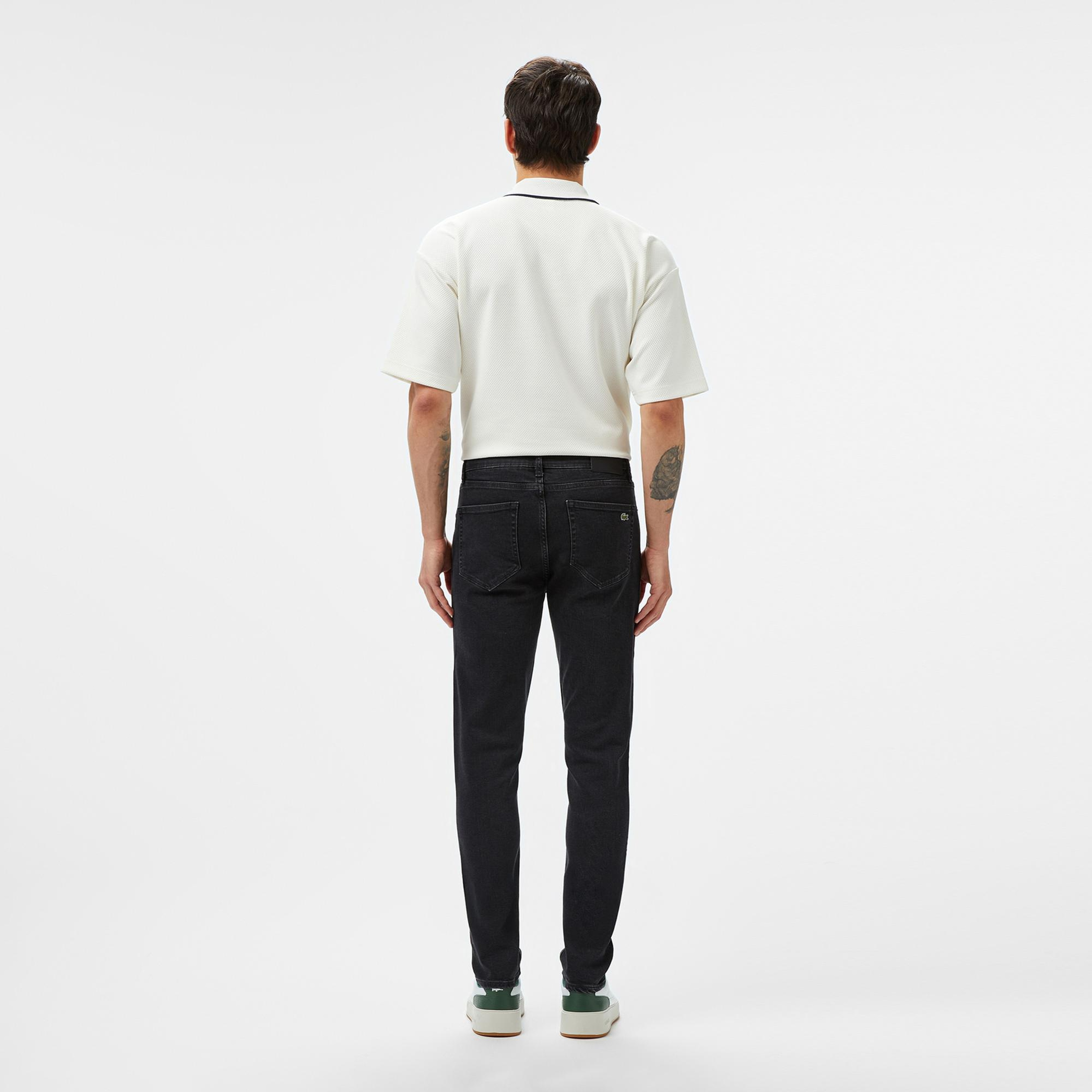 Lacoste Erkek Slim Fit Siyah Jean Pantolon