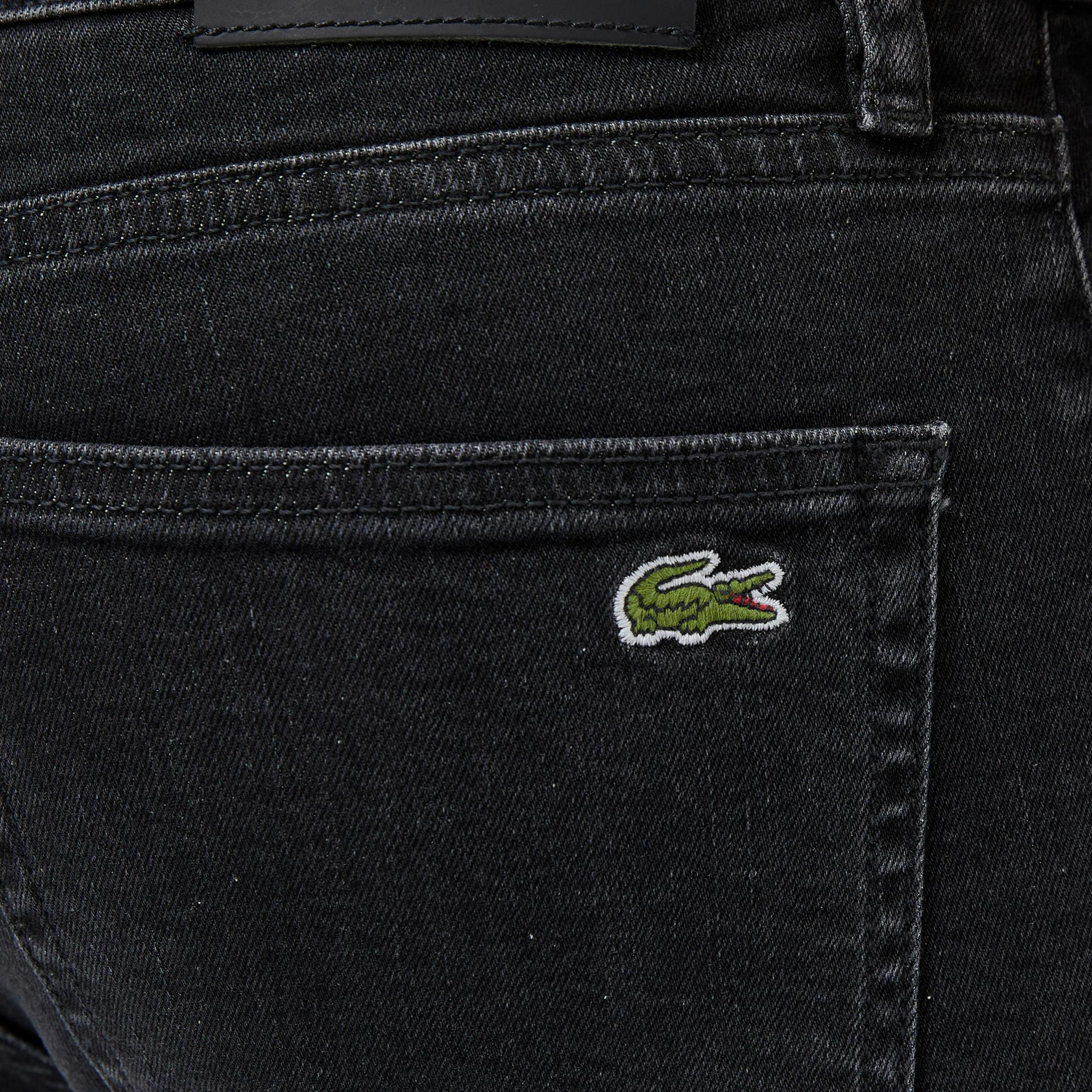 Lacoste Erkek Slim Fit Siyah Jean Pantolon