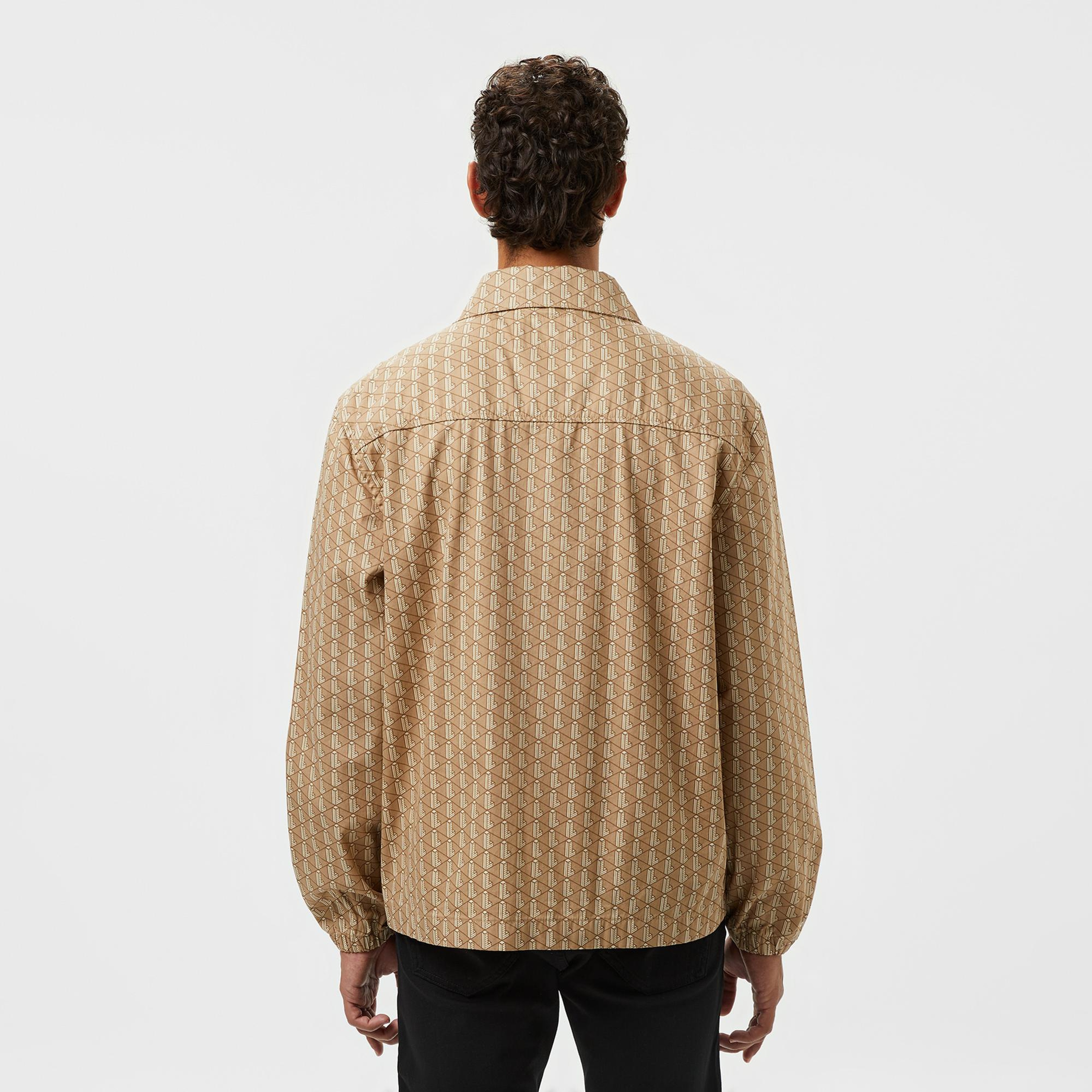 Lacoste Erkek Loose Fit Monogram Bej Ceket