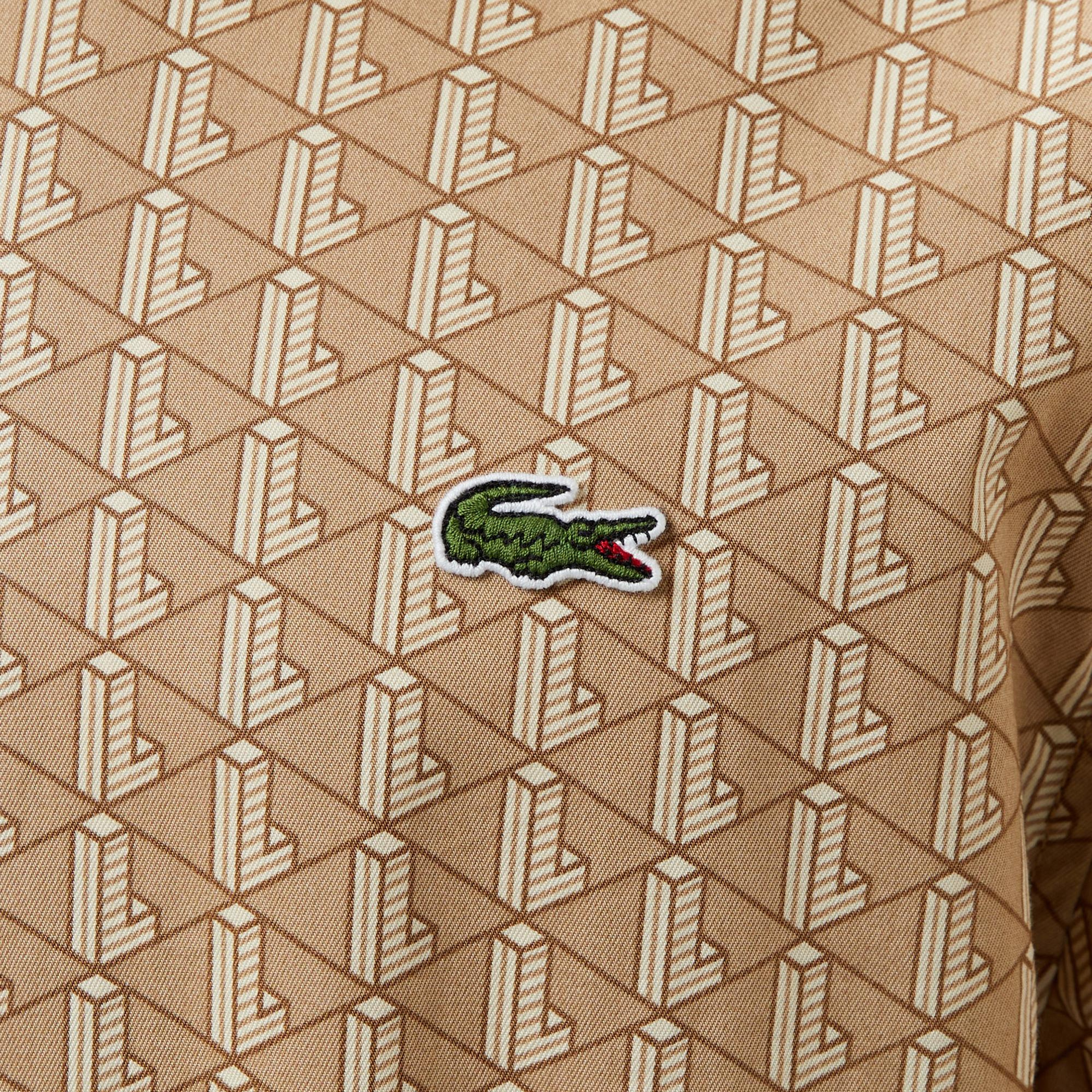 Lacoste Erkek Loose Fit Monogram Bej Ceket