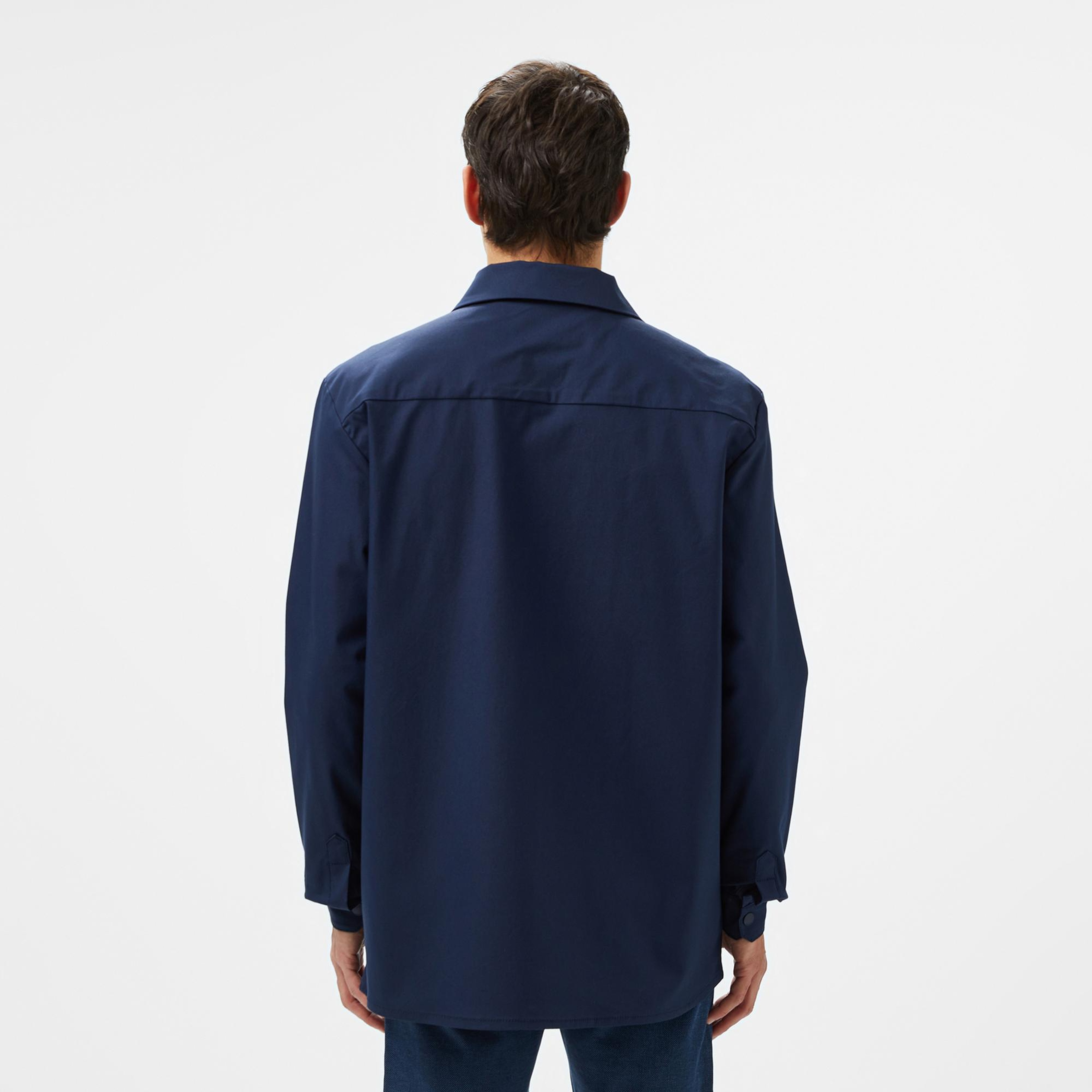 Lacoste Erkek Regular Fit Gömlek Yaka Lacivert Ceket