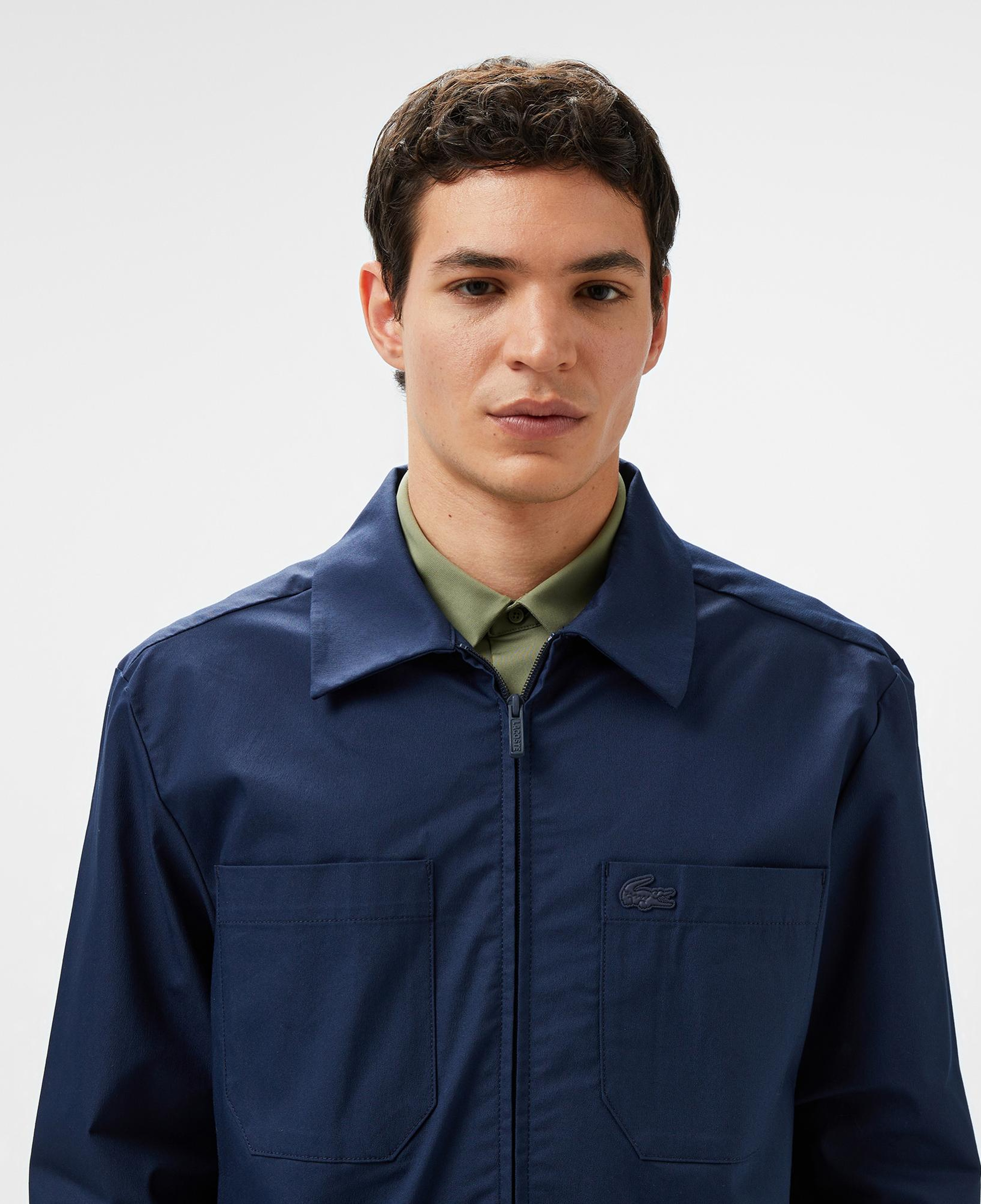 Lacoste Erkek Regular Fit Gömlek Yaka Lacivert Ceket