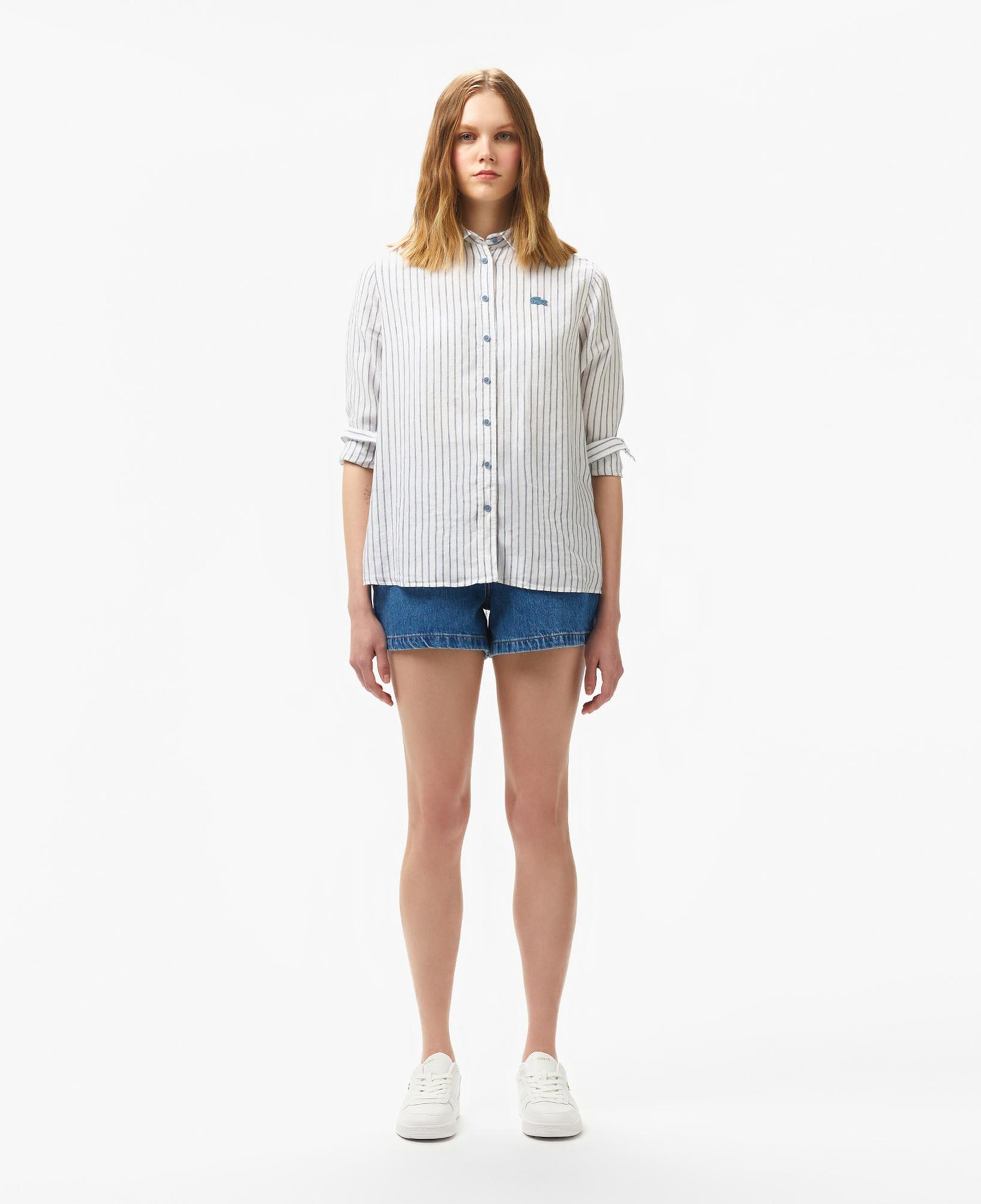 Lacoste Kadın Regular Fit Denim Koyu Mavi Şort