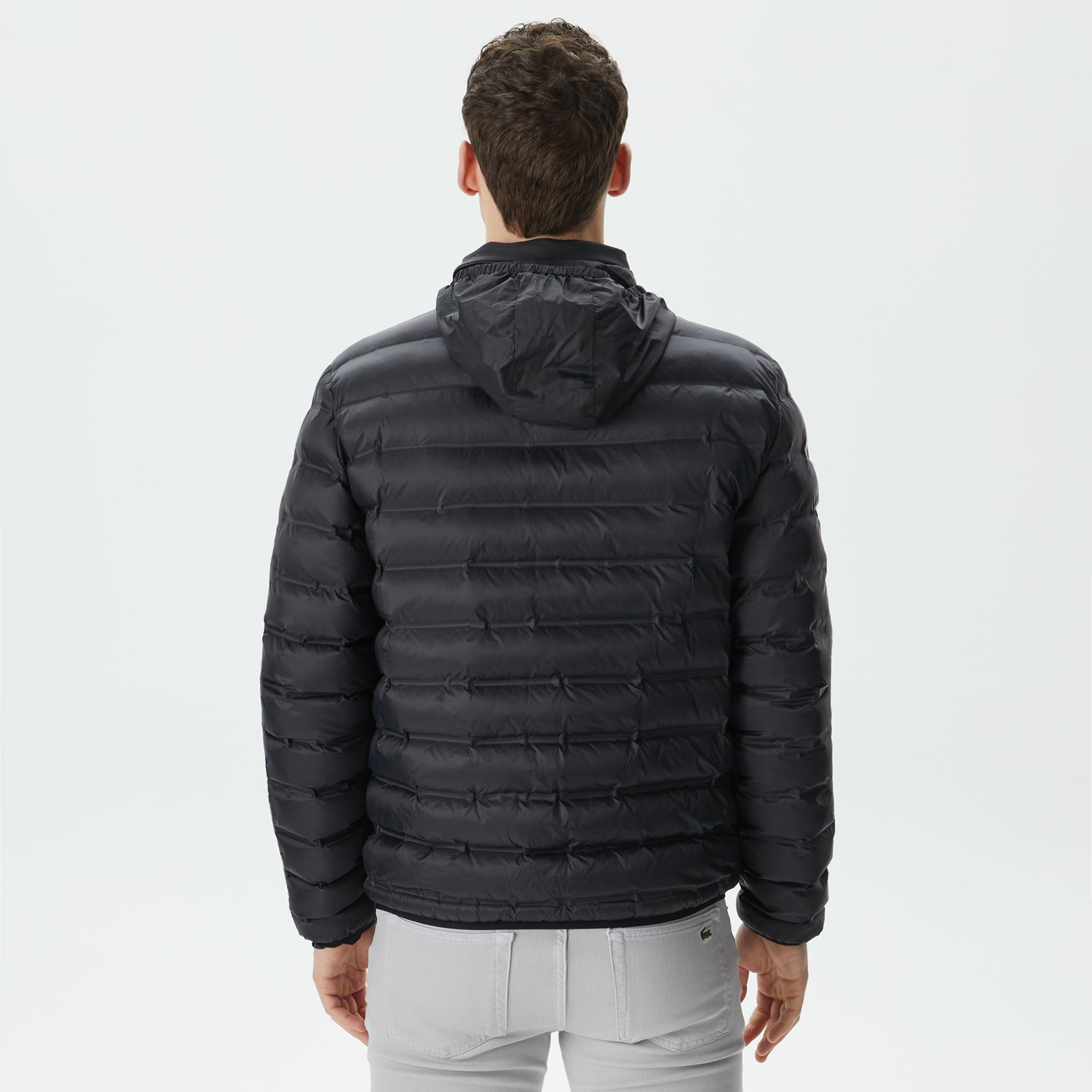 Lacoste Erkek Kapüşonlu Siyah Mont