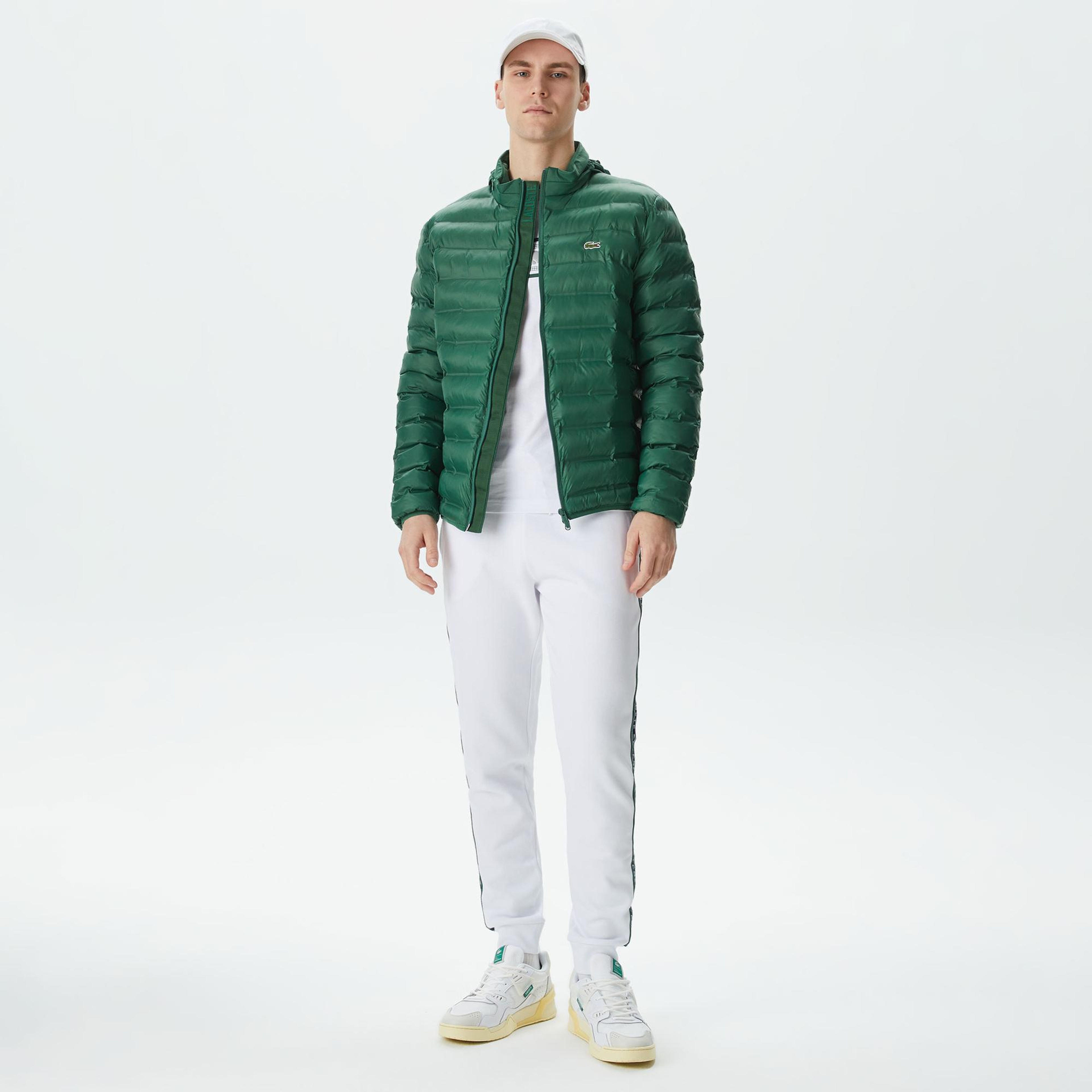 Lacoste Erkek Kapüşonlu Yeşil Mont