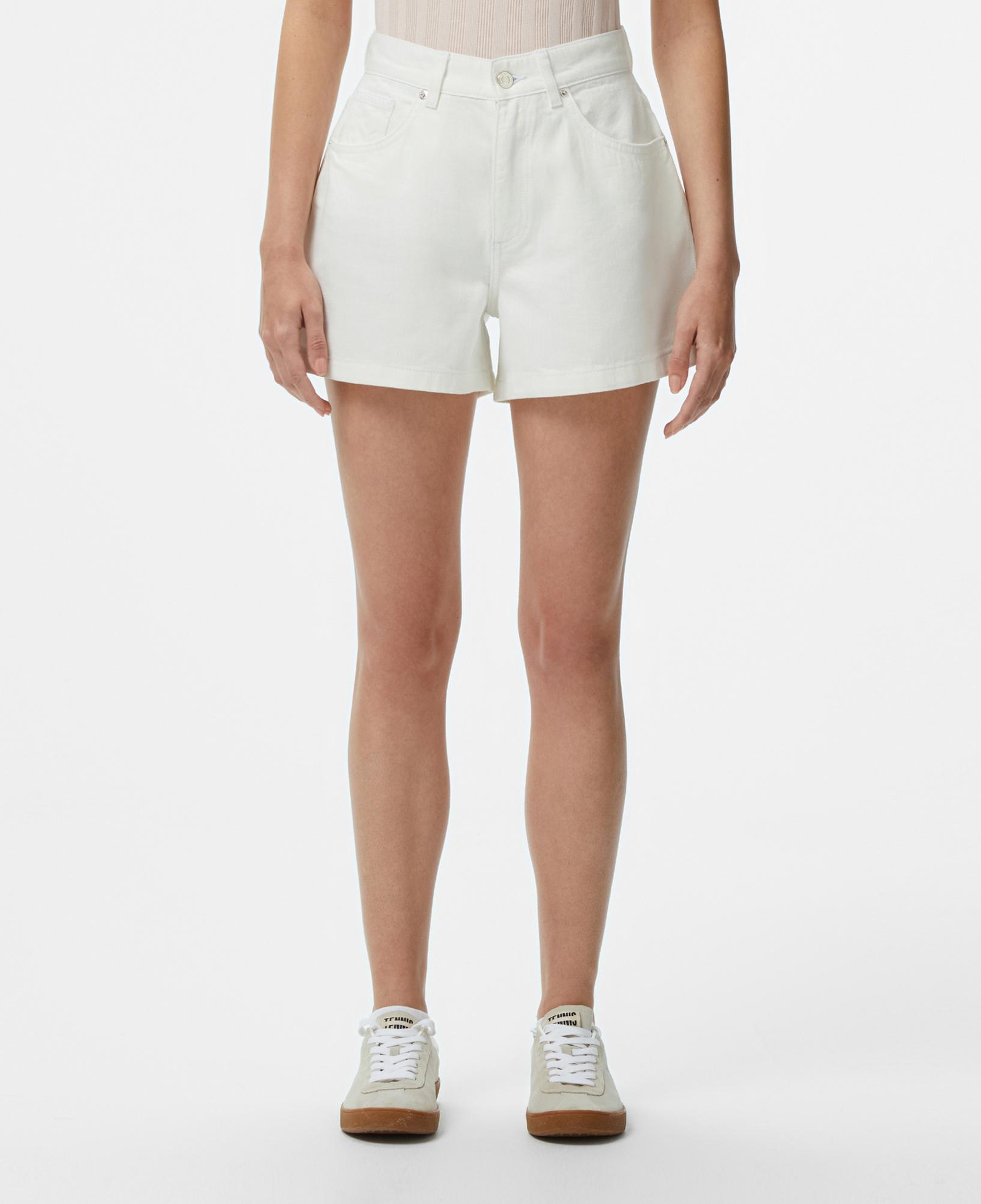 Lacoste Kadın Regular Fit Denim Beyaz Şort