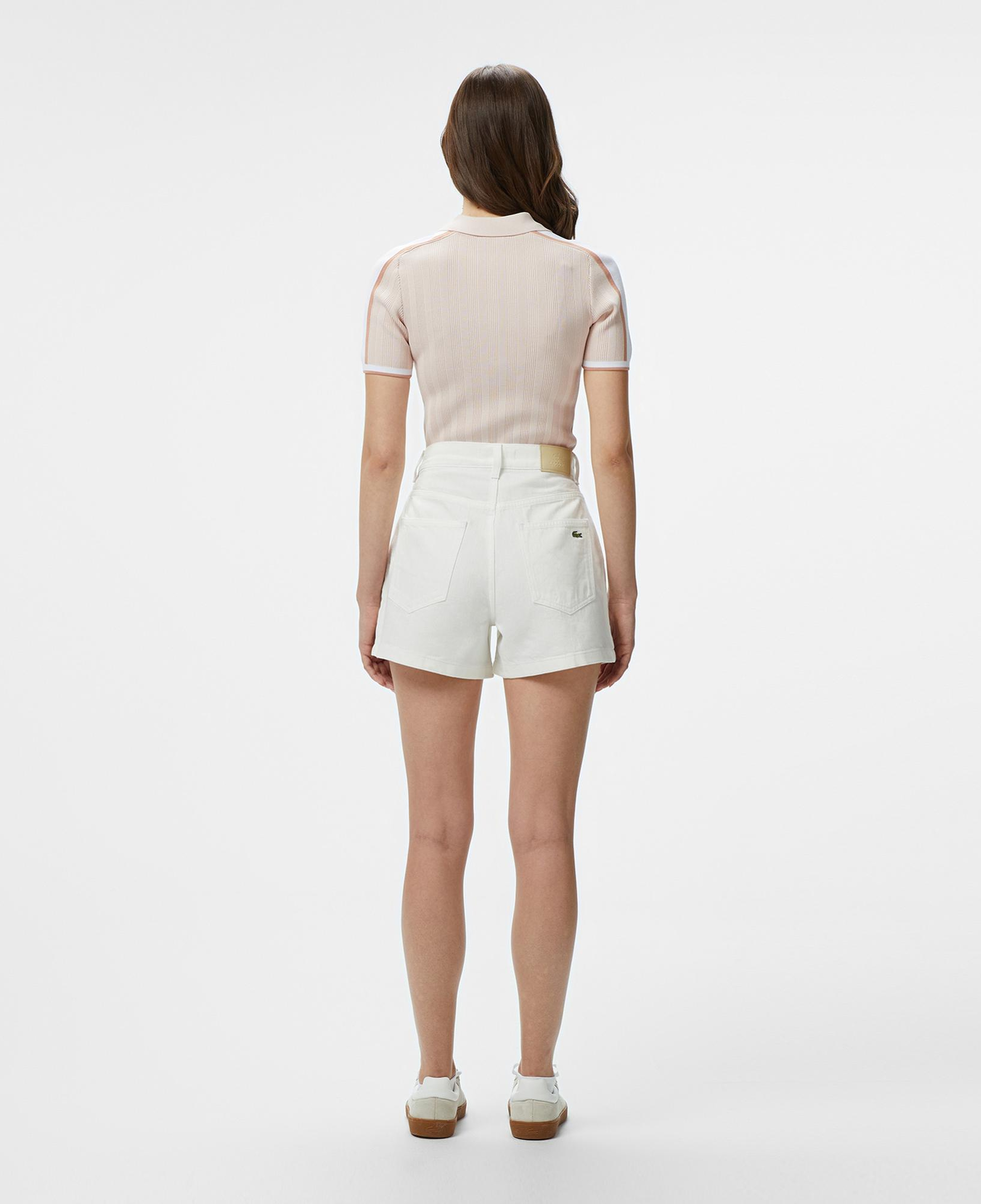 Lacoste Kadın Regular Fit Denim Beyaz Şort
