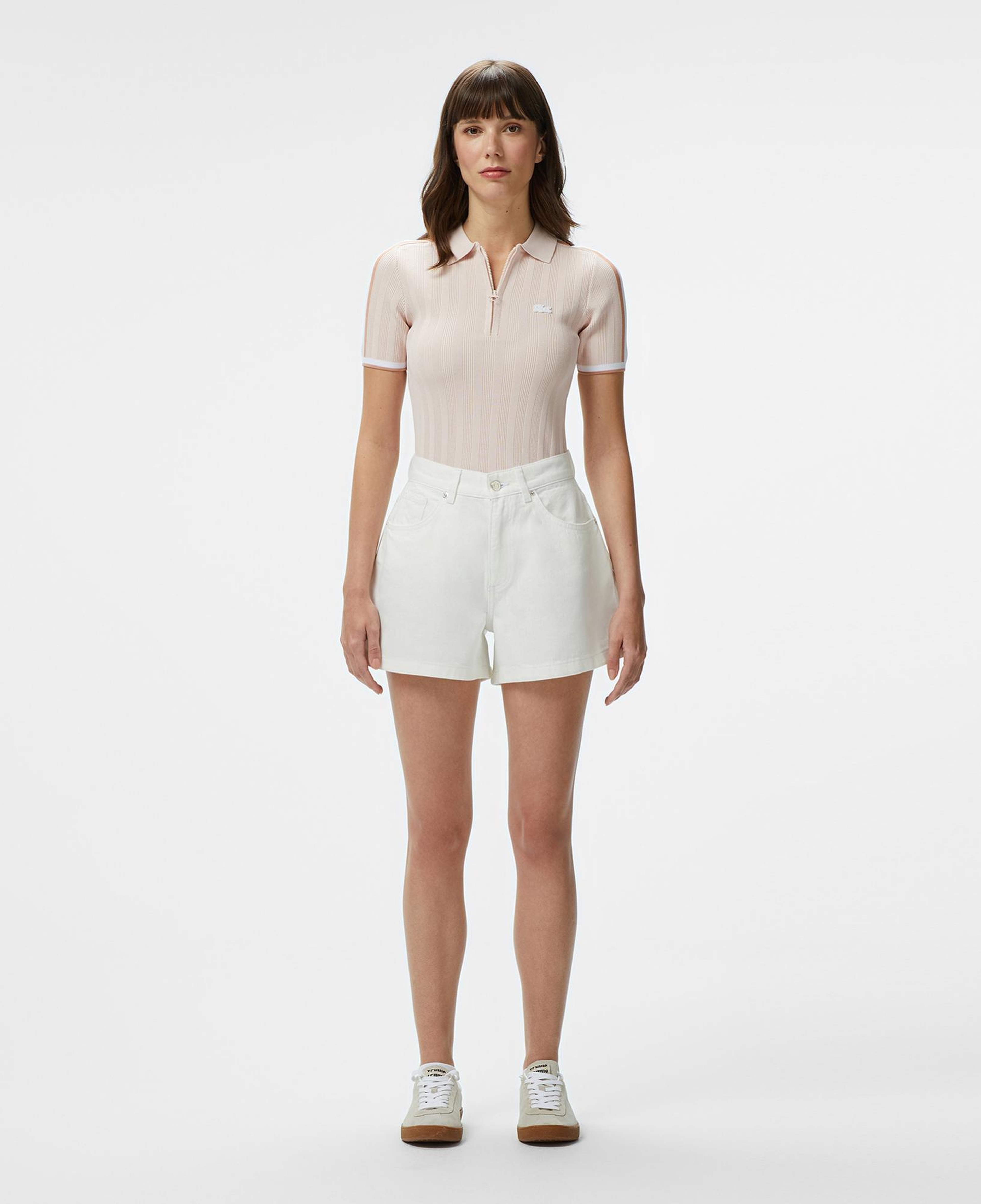 Lacoste Kadın Regular Fit Denim Beyaz Şort