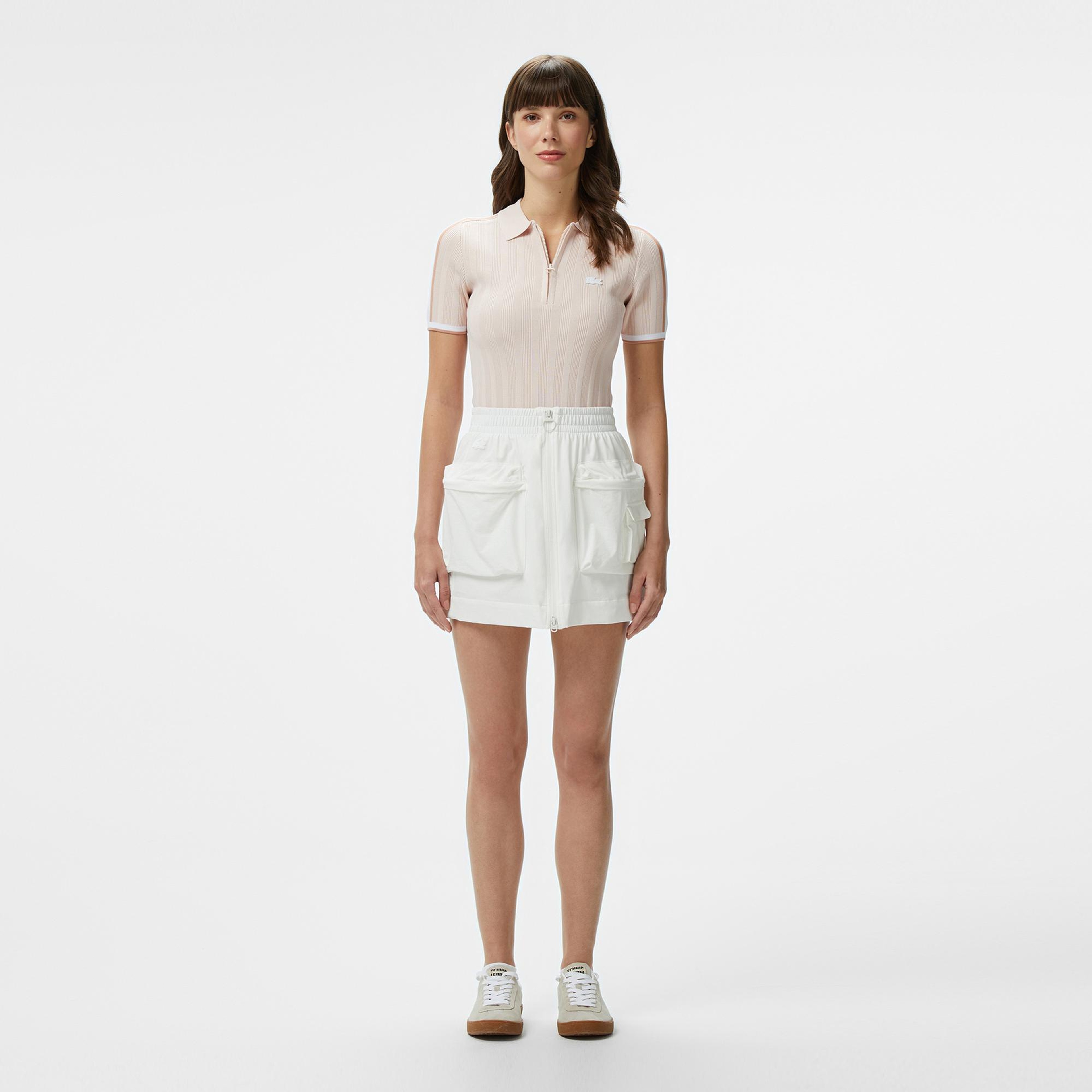 Lacoste Kadın Regular Fit Beyaz Etek