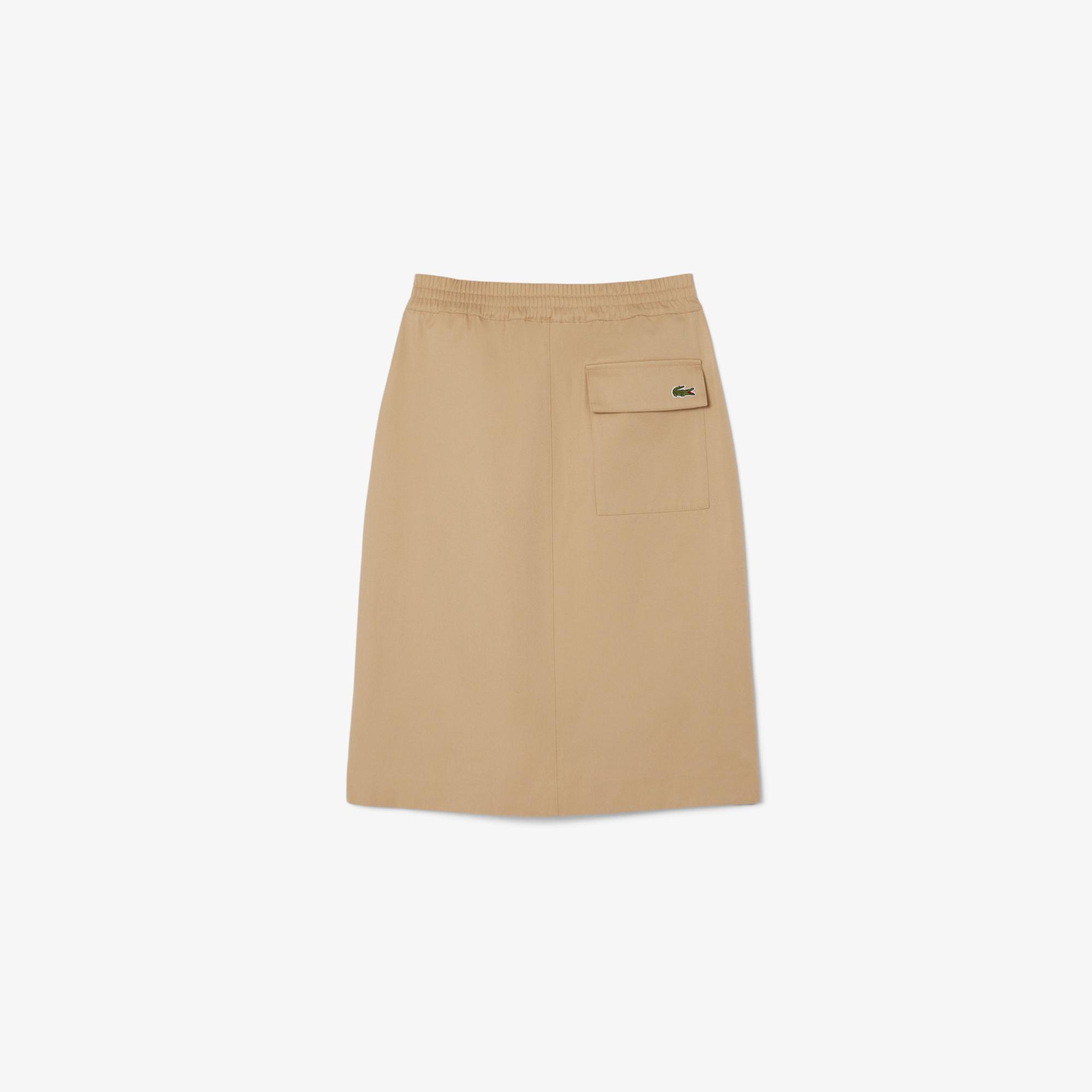 Lacoste Kadın Straight Fit Bej Etek