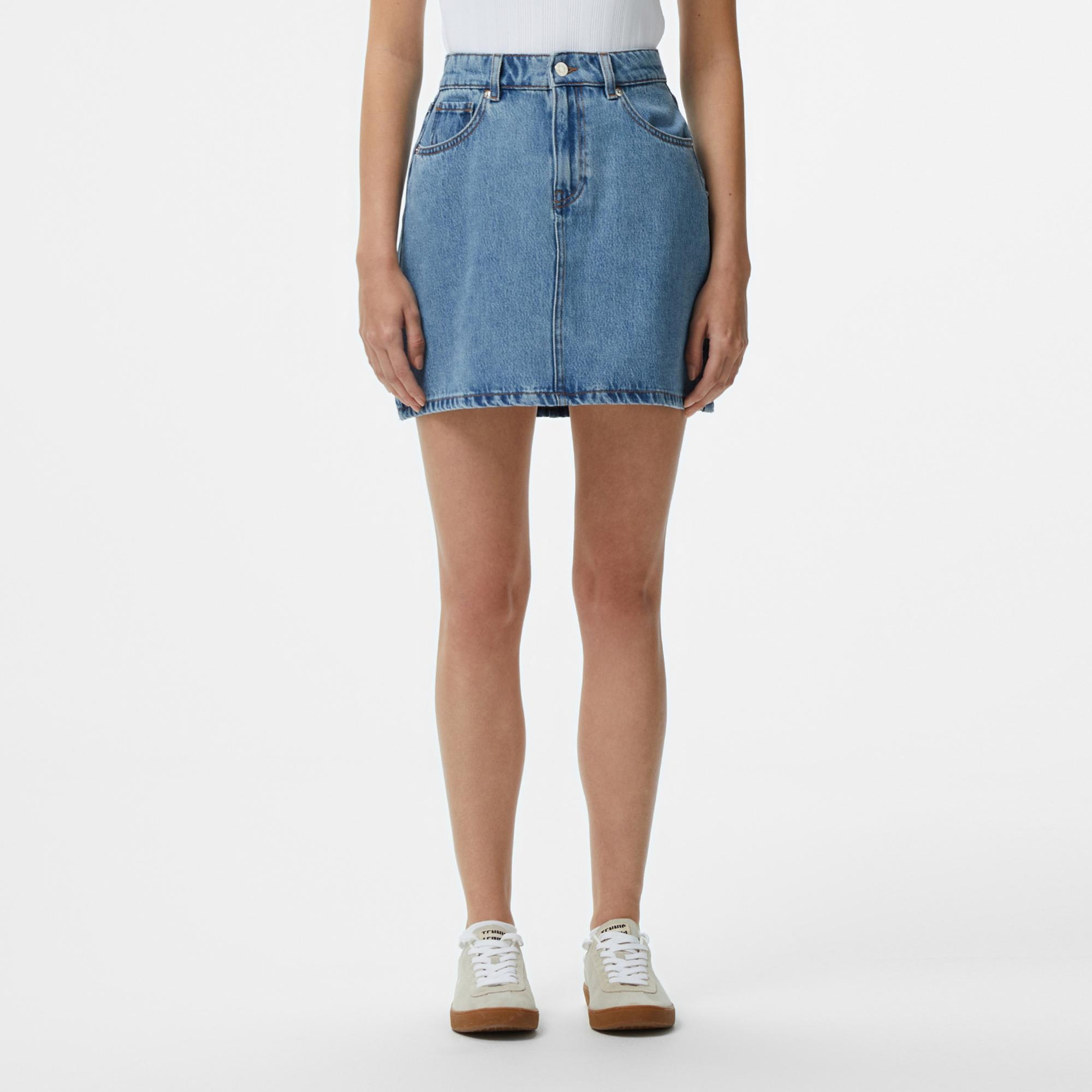 Lacoste Kadın Regular Fit Mavi Etek