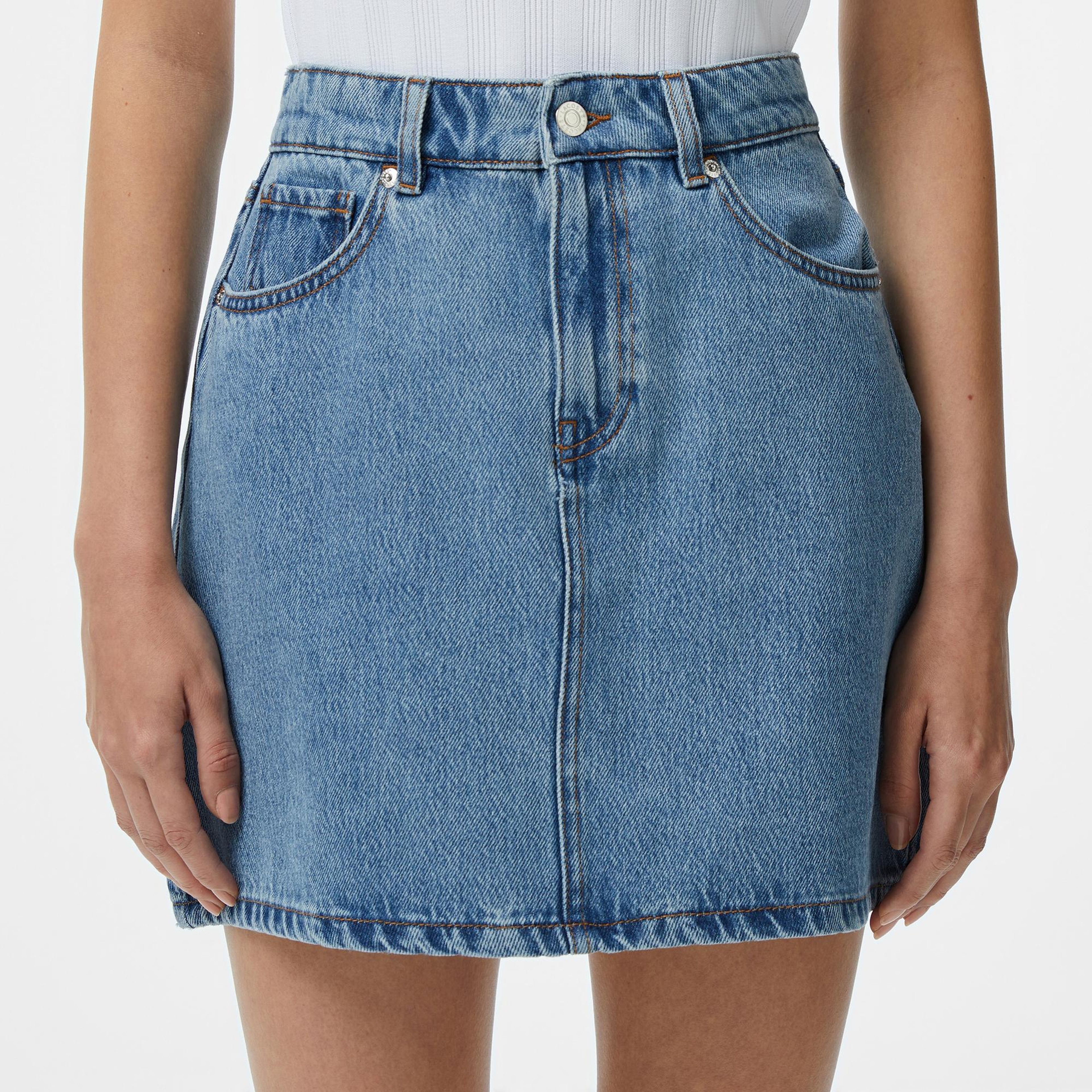 Lacoste Kadın Regular Fit Mavi Etek