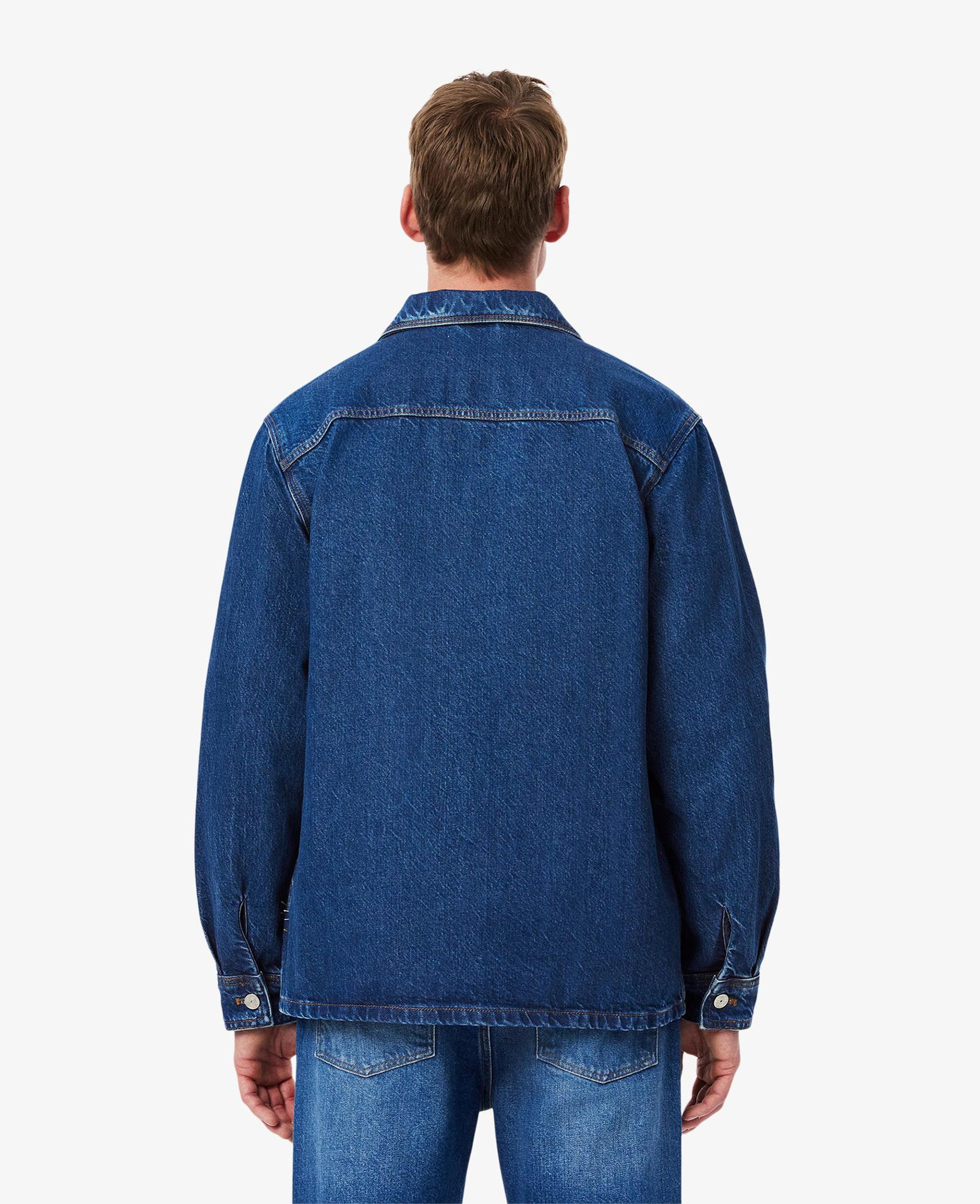 Lacoste Erkek Oversize Fit Gömlek Yaka Denim Koyu Mavi Ceket