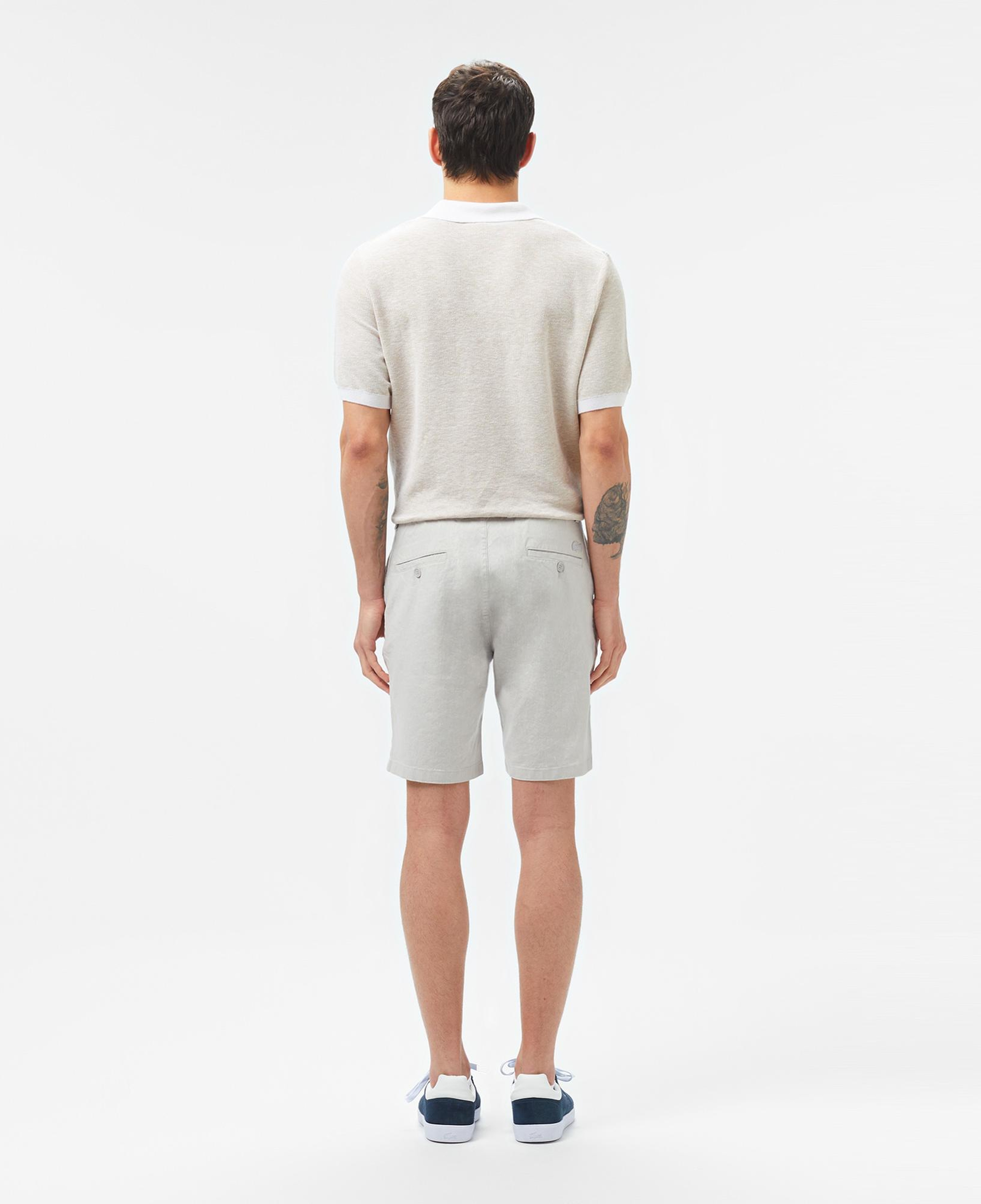 Lacoste Erkek Regular Fit Keten Gri Bermuda Şort