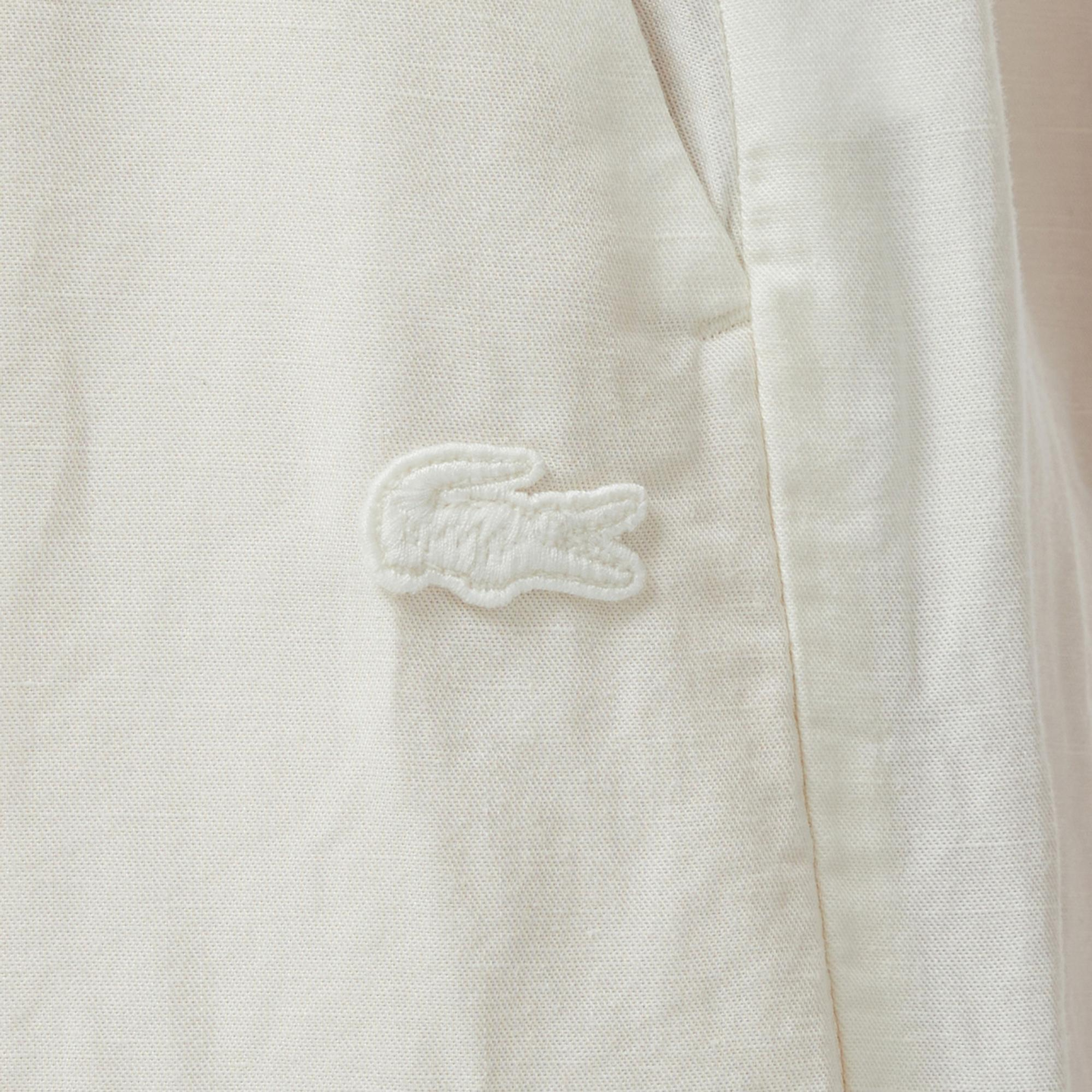 Lacoste Kadın Relaxed Fit Beyaz Pantolon