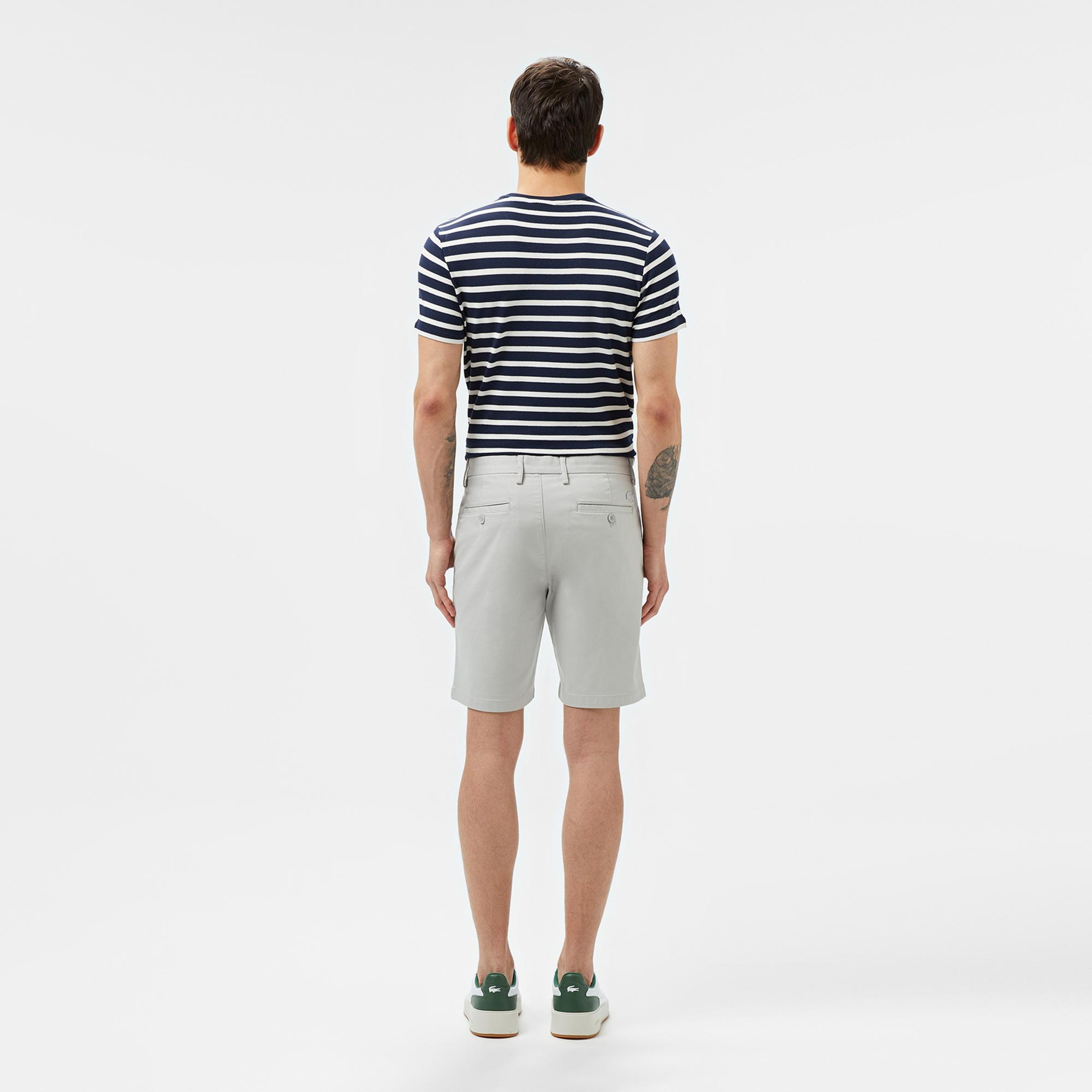 Lacoste Erkek Slim Fit Gri Bermuda Şort