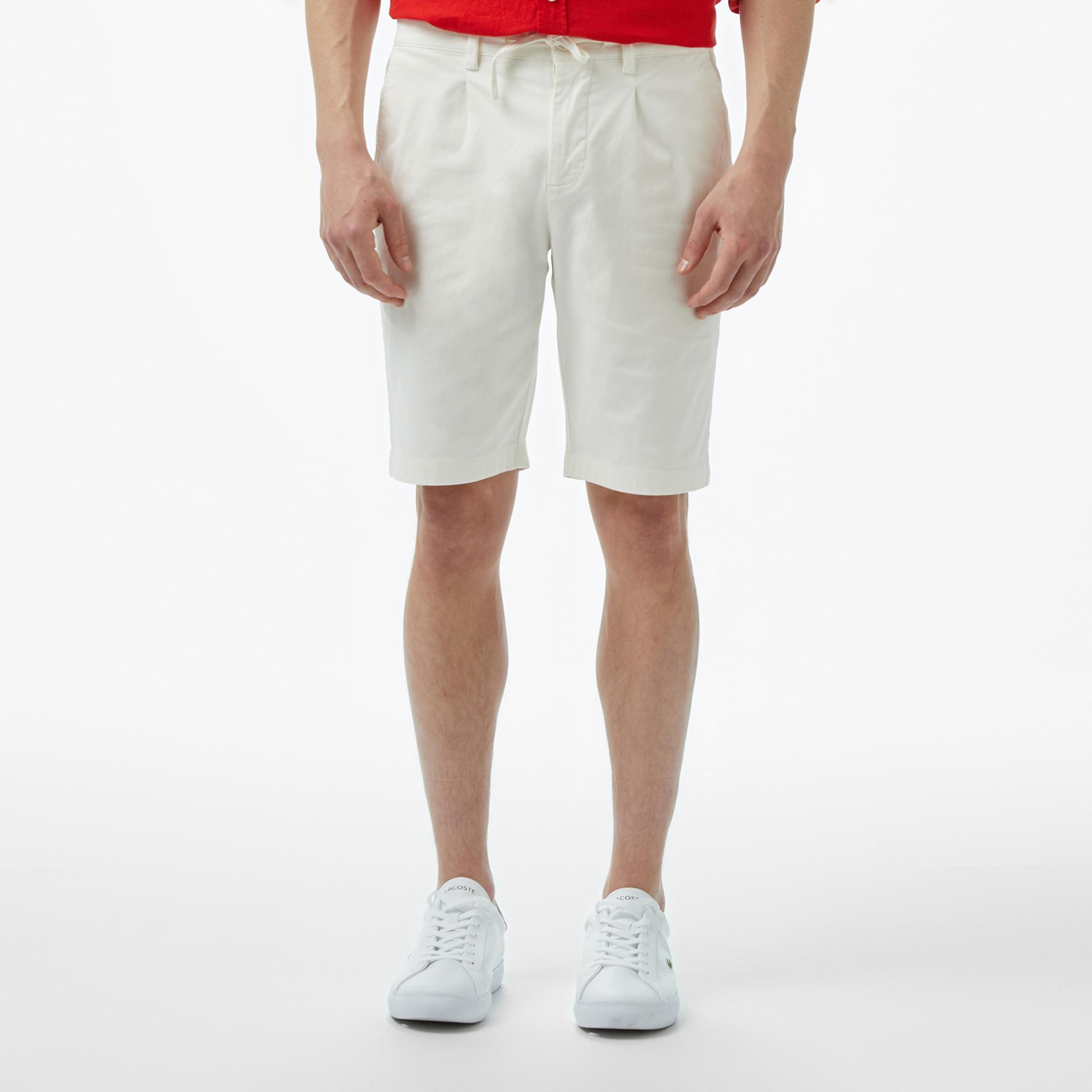 Lacoste Erkek Tapered Fit Beyaz Bermuda Şort