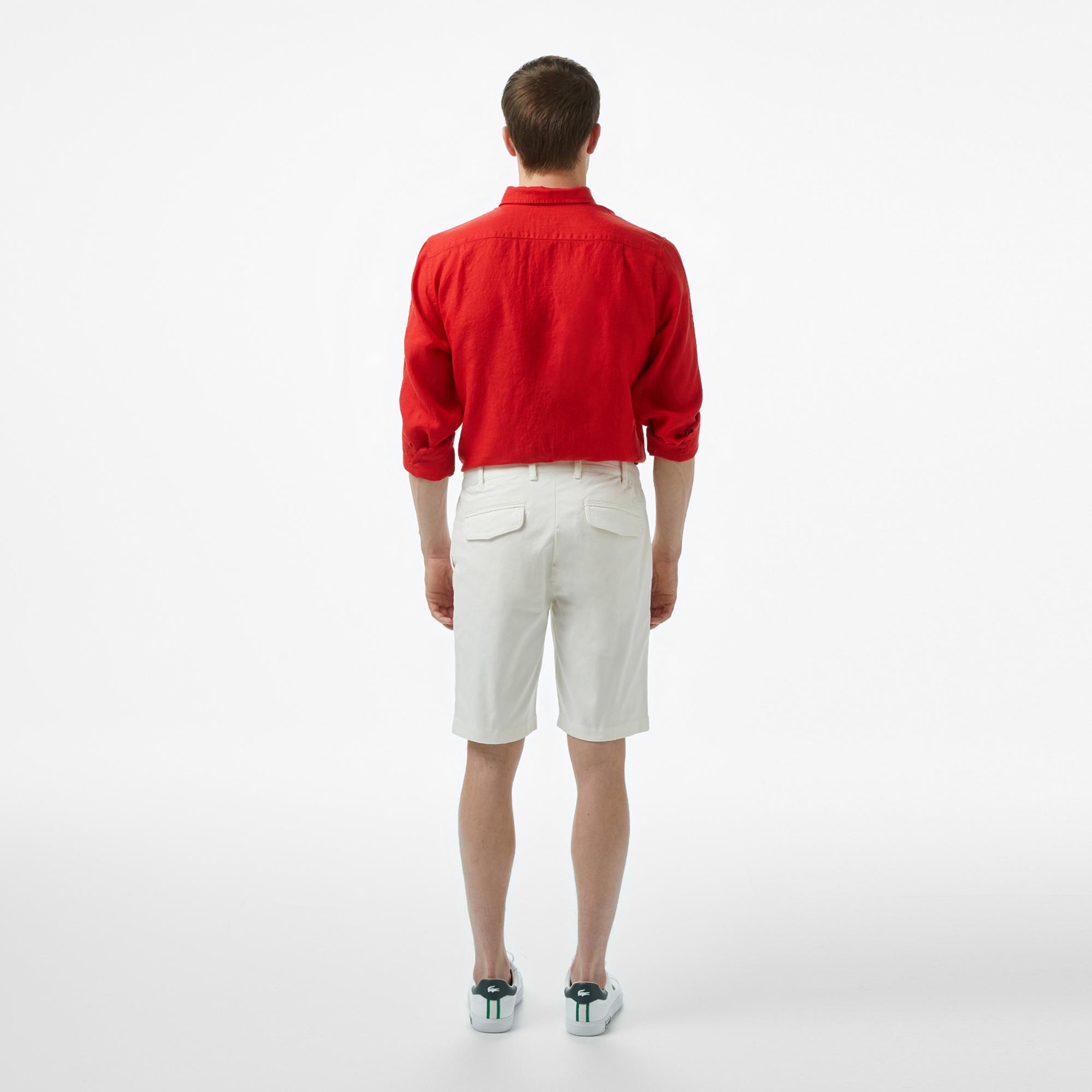 Lacoste Erkek Tapered Fit Beyaz Bermuda Şort