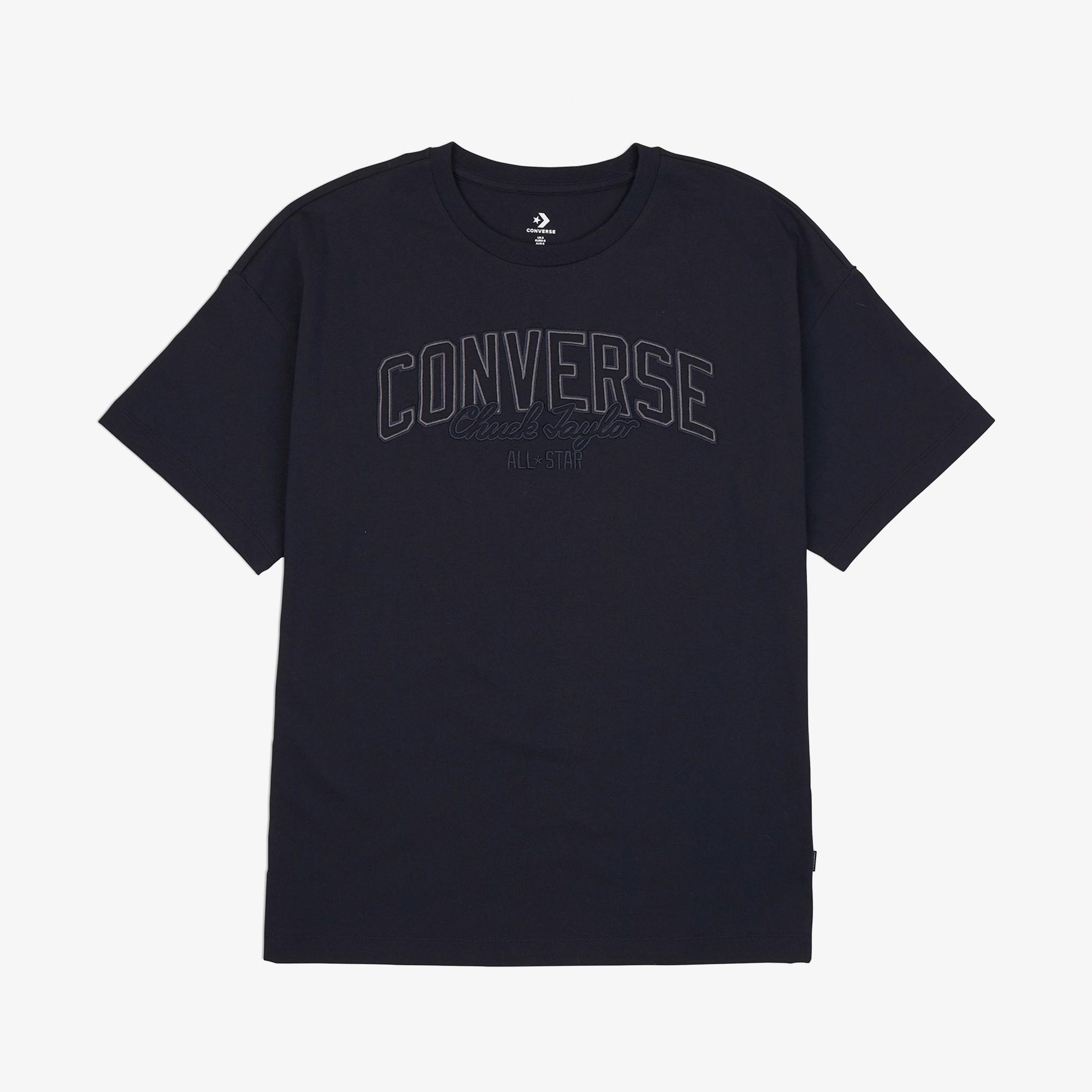 Converse Kadın Baskılı Siyah T-Shirt