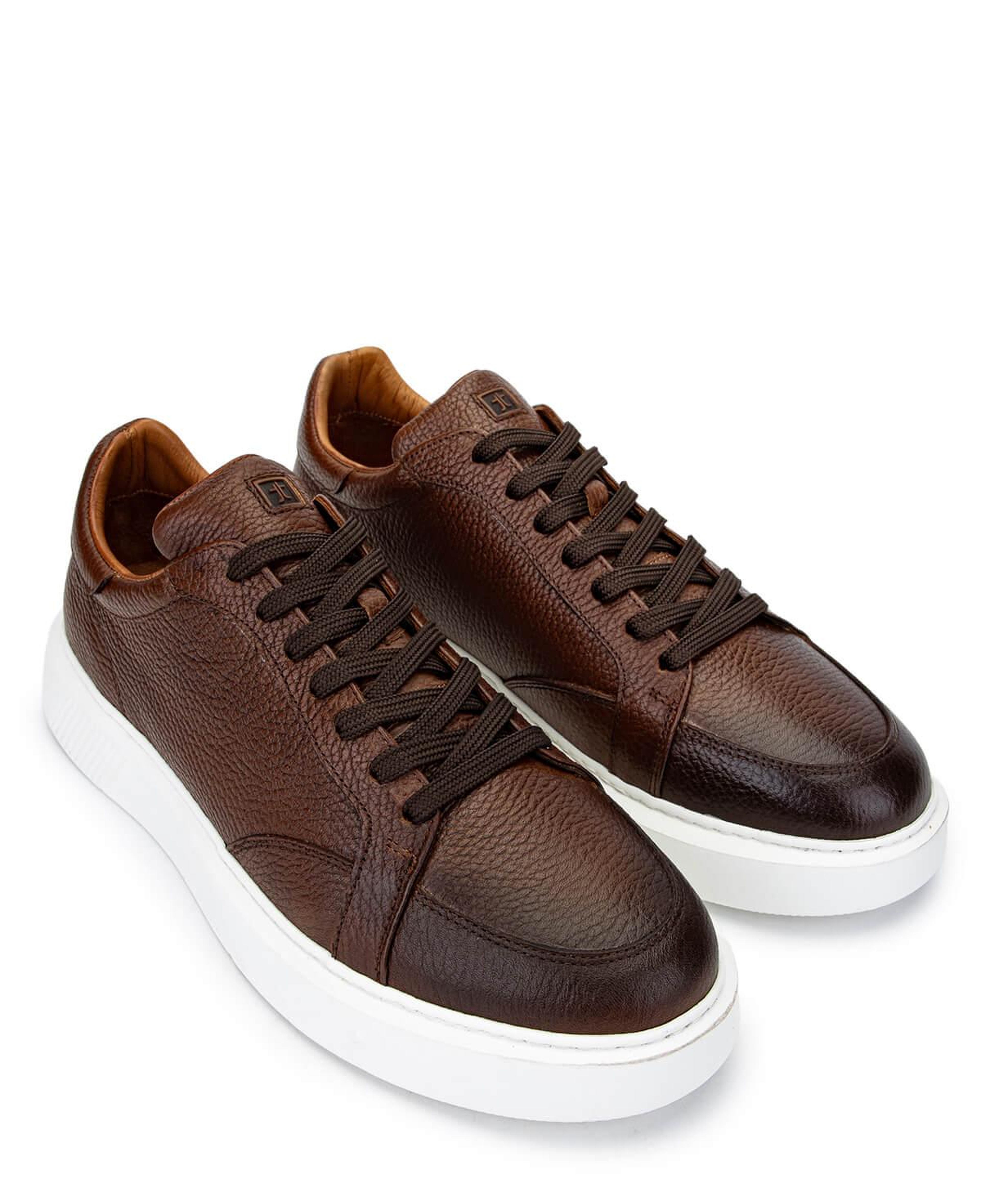 Tamer Tanca Erkek Hakiki Deri Kahverengi Sneakers & Spor Ayakkabı