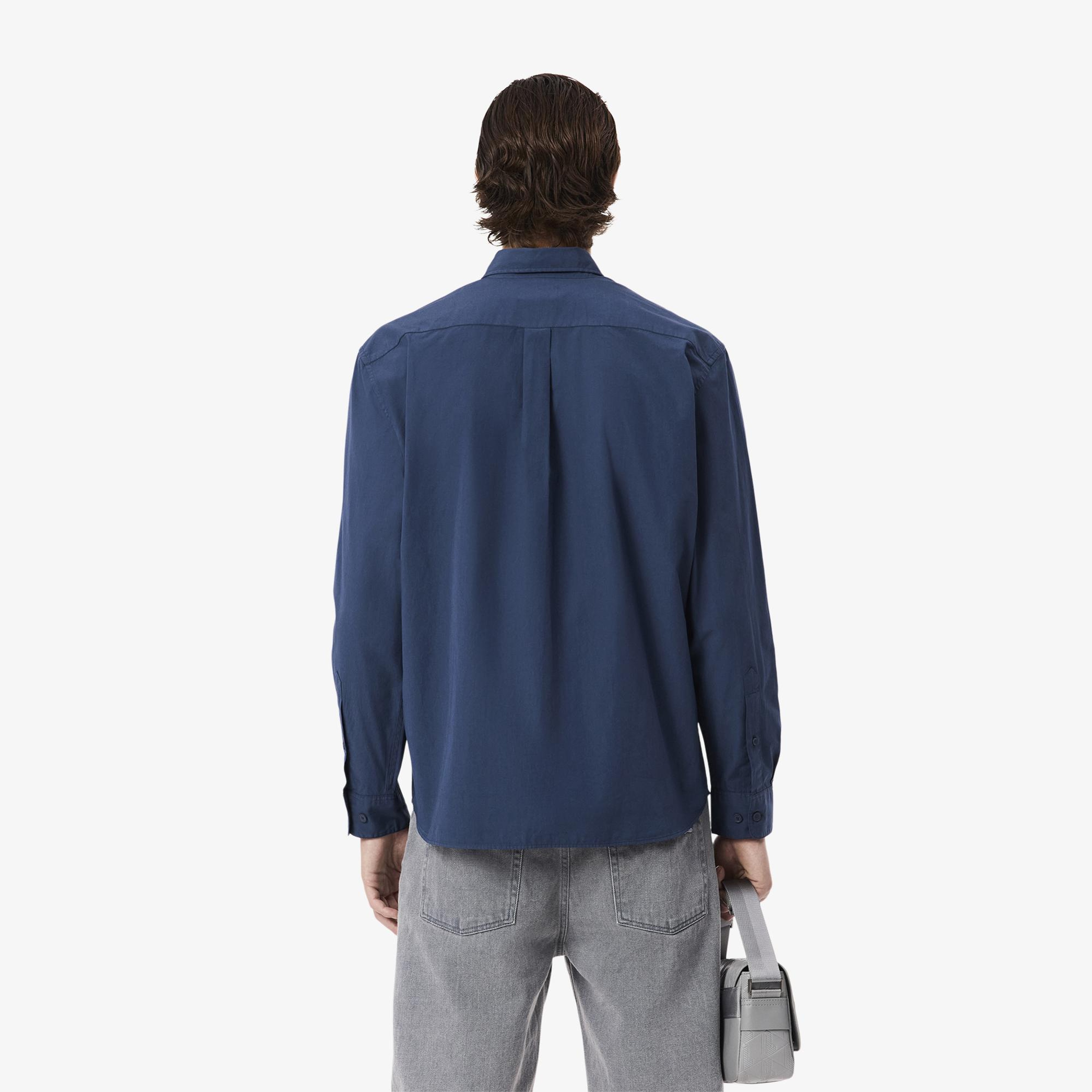 Lacoste Erkek Relaxed Fit Mavi Gömlek