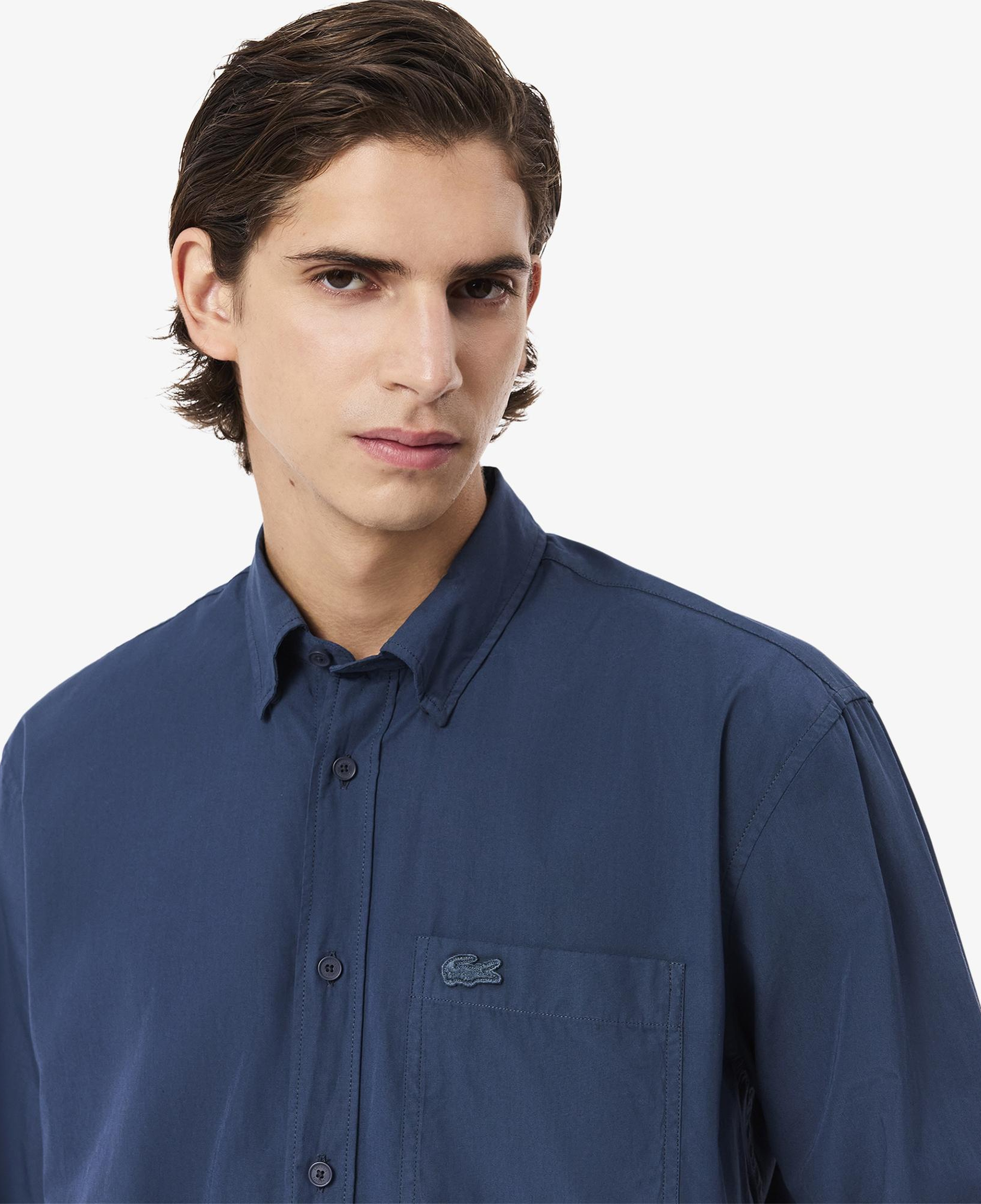 Lacoste Erkek Relaxed Fit Mavi Gömlek