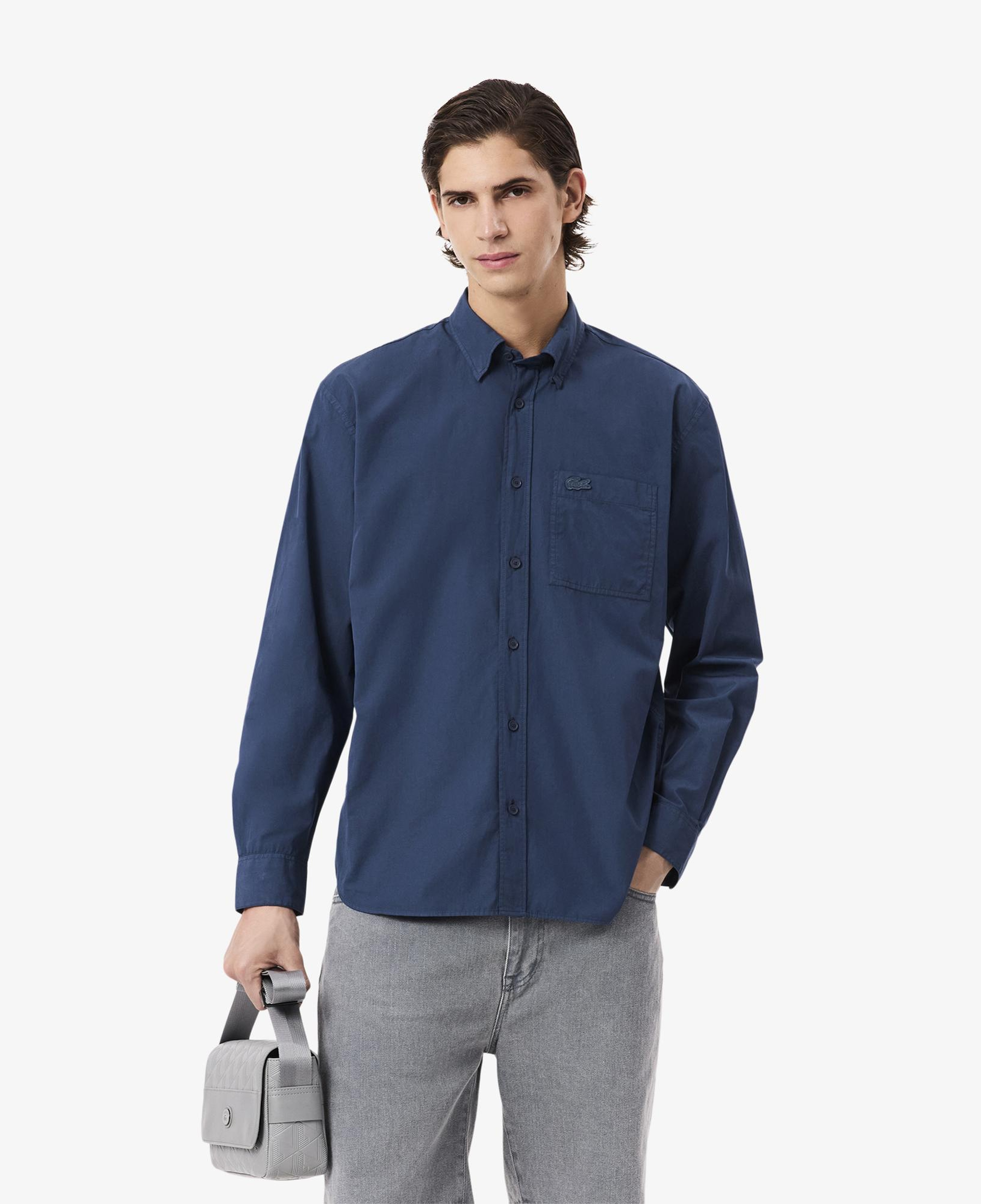 Lacoste Erkek Relaxed Fit Mavi Gömlek